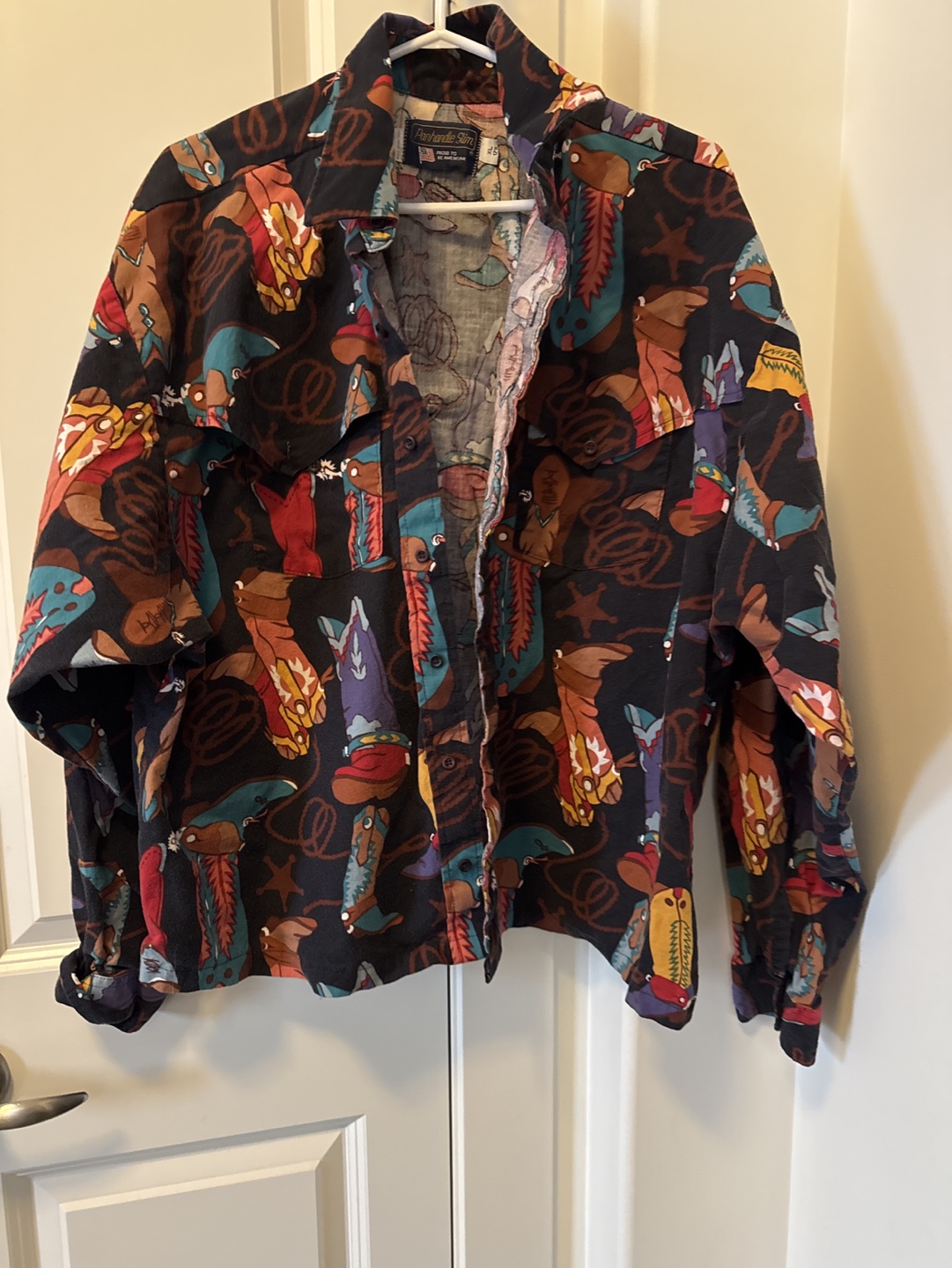 Panhandle Slim Cowboy Boots Button-Up Shirt - Size XL