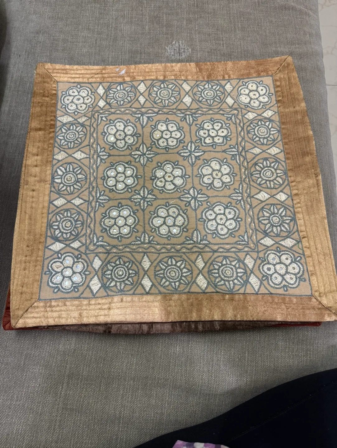 Set of Four Hand-Embroidered Cushion Covers image indicator(8)