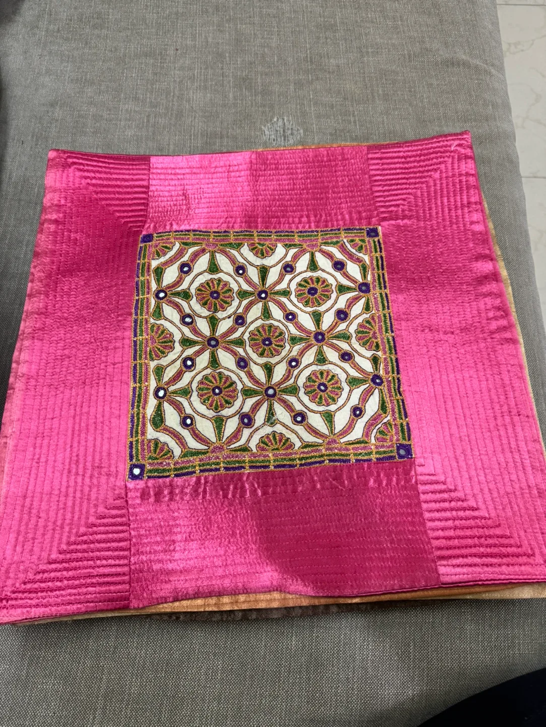 Set of Four Hand-Embroidered Cushion Covers image indicator(9)