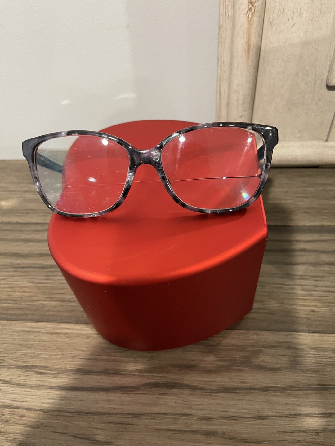 Gucci Gray and Black Eyeglass Frames