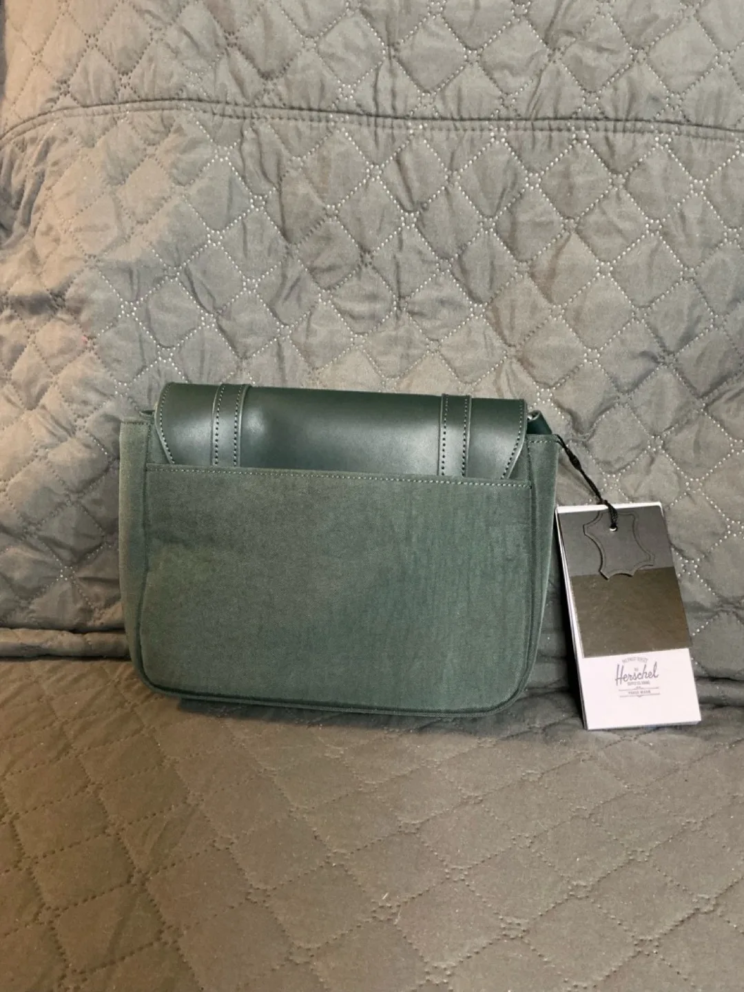 Herschel Supply Co. Dark Green Leather Crossbody Bag image indicator(2)
