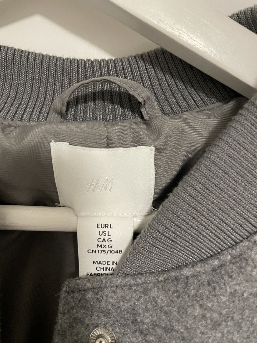 H&M Grey Cropped Bomber Jacket - photo 5