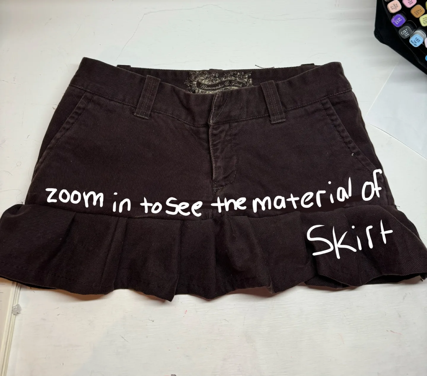 Abercrombie & Fitch Brown Mini Skirt thumbnail