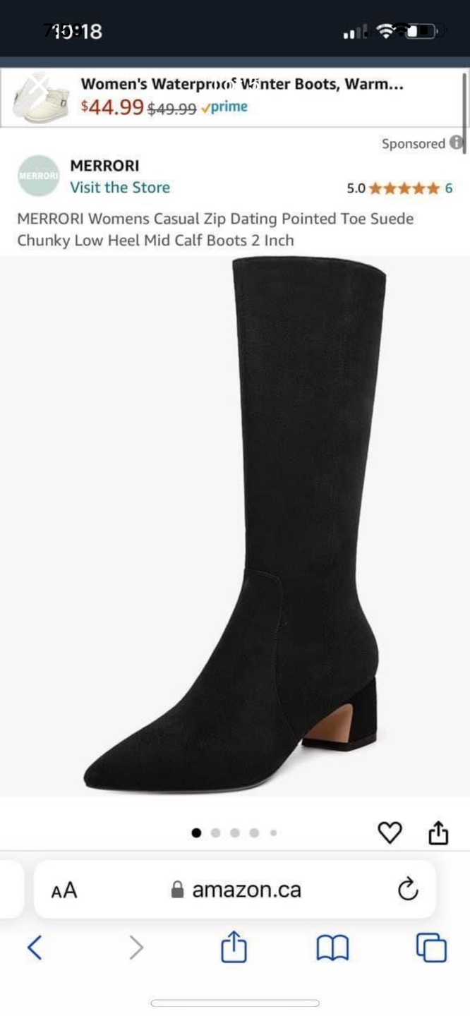 Suede boots black