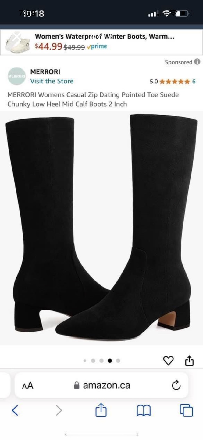 Suede boots black - photo 3