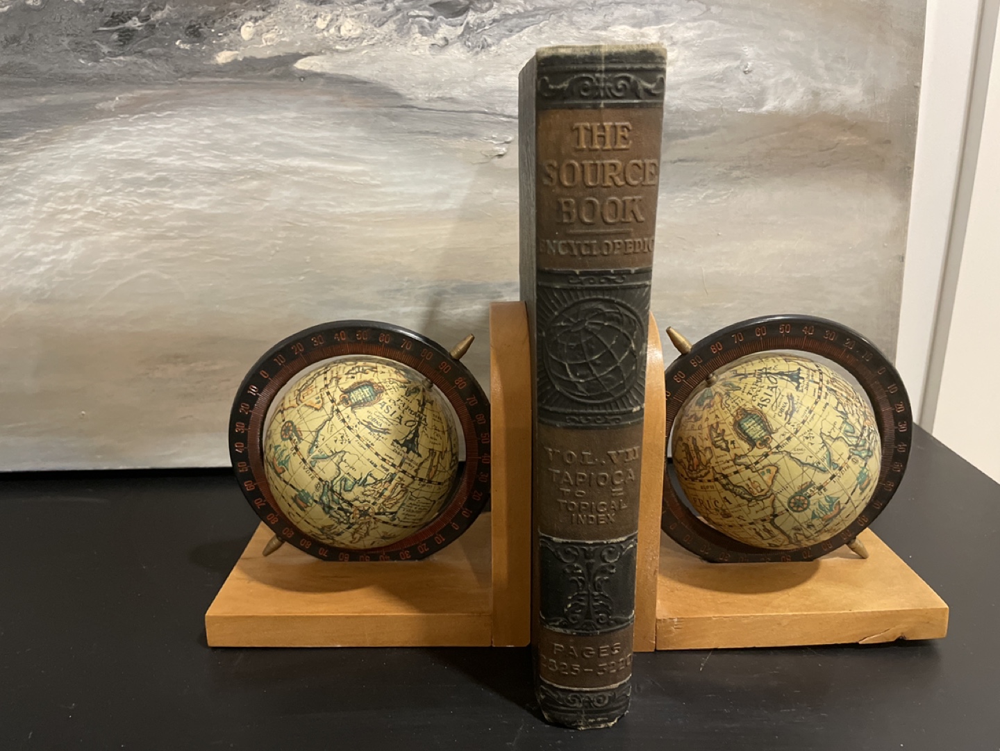 Vintage globe book ends - photo 2
