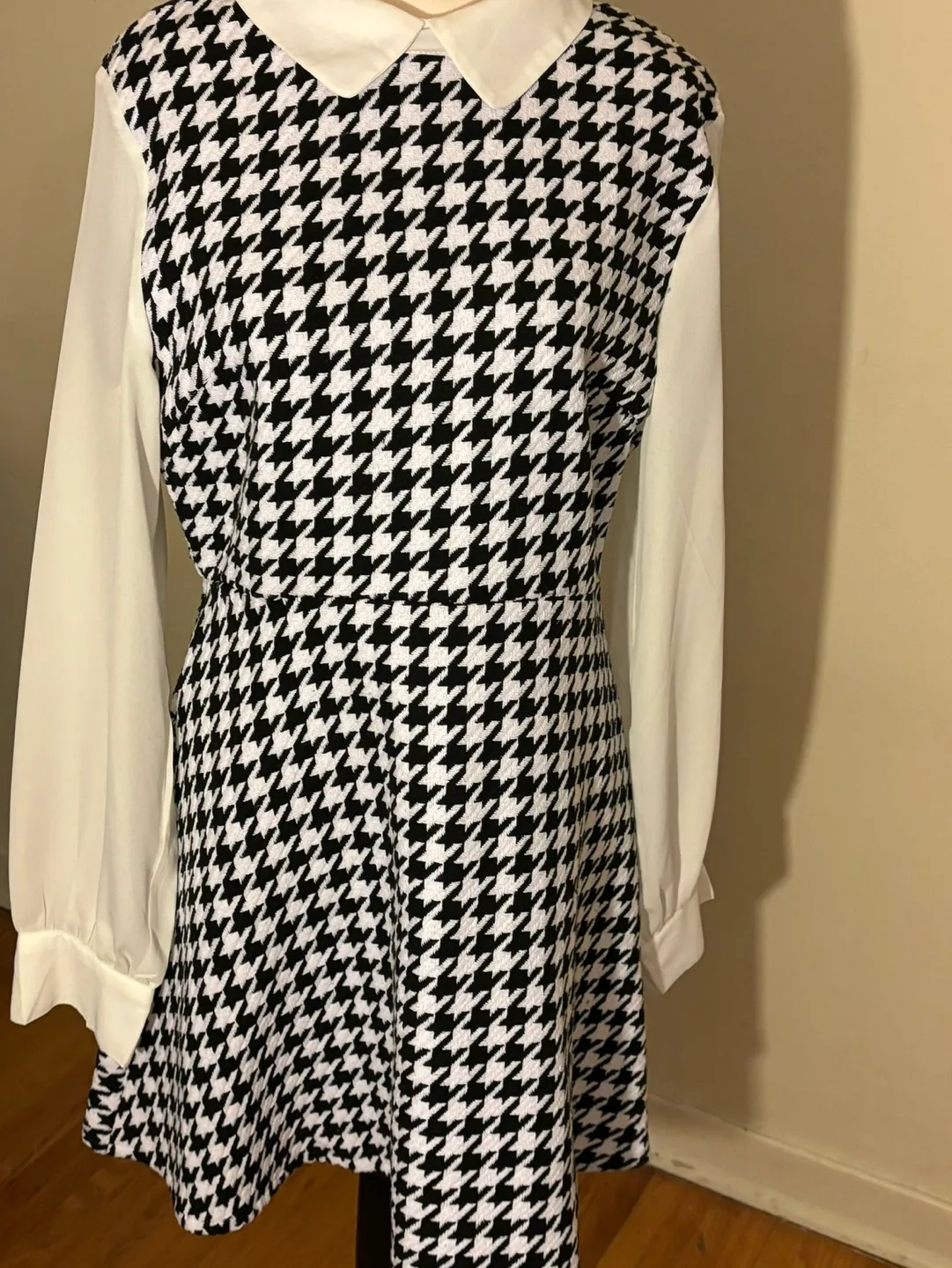 Black And White Houndstooth Dress
