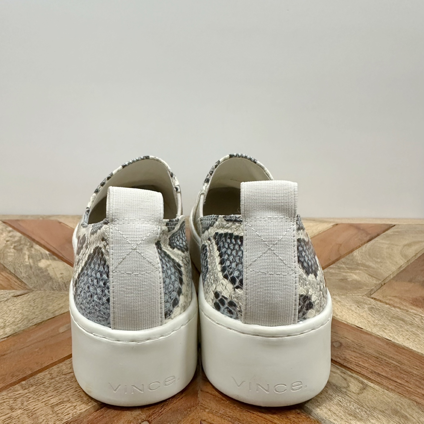 Vince Snakeskin Slip-On Sneakers - photo 2