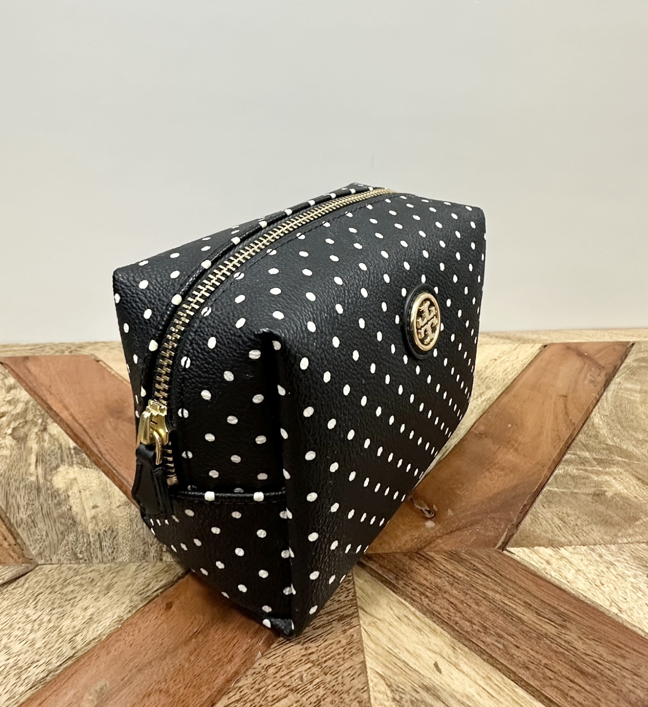 Tory Burch Black and White Polka Dot Cosmetic Case - photo 2
