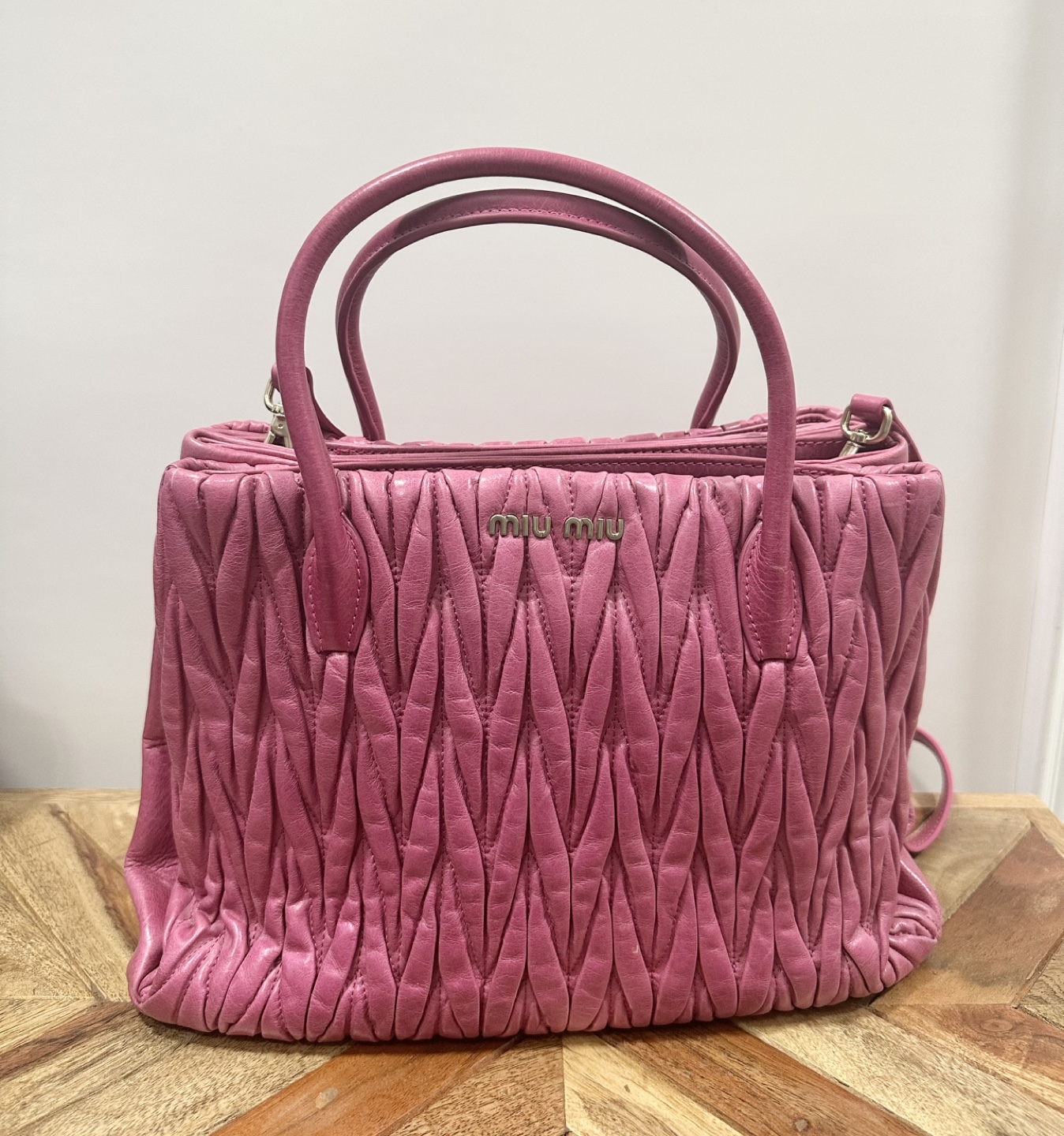 Miu Miu Pink Leather Handbag
