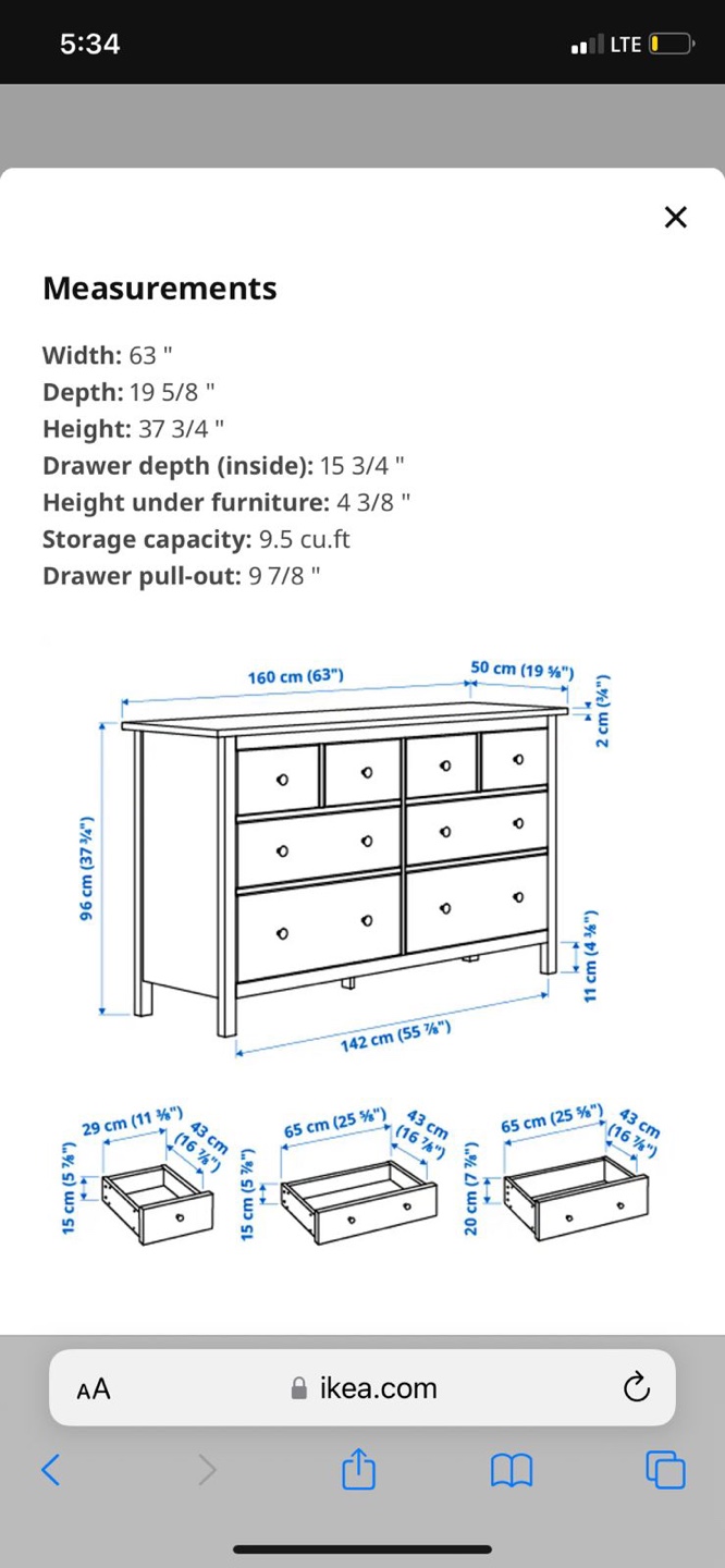 Ikea 8 drawer dresser - photo 2