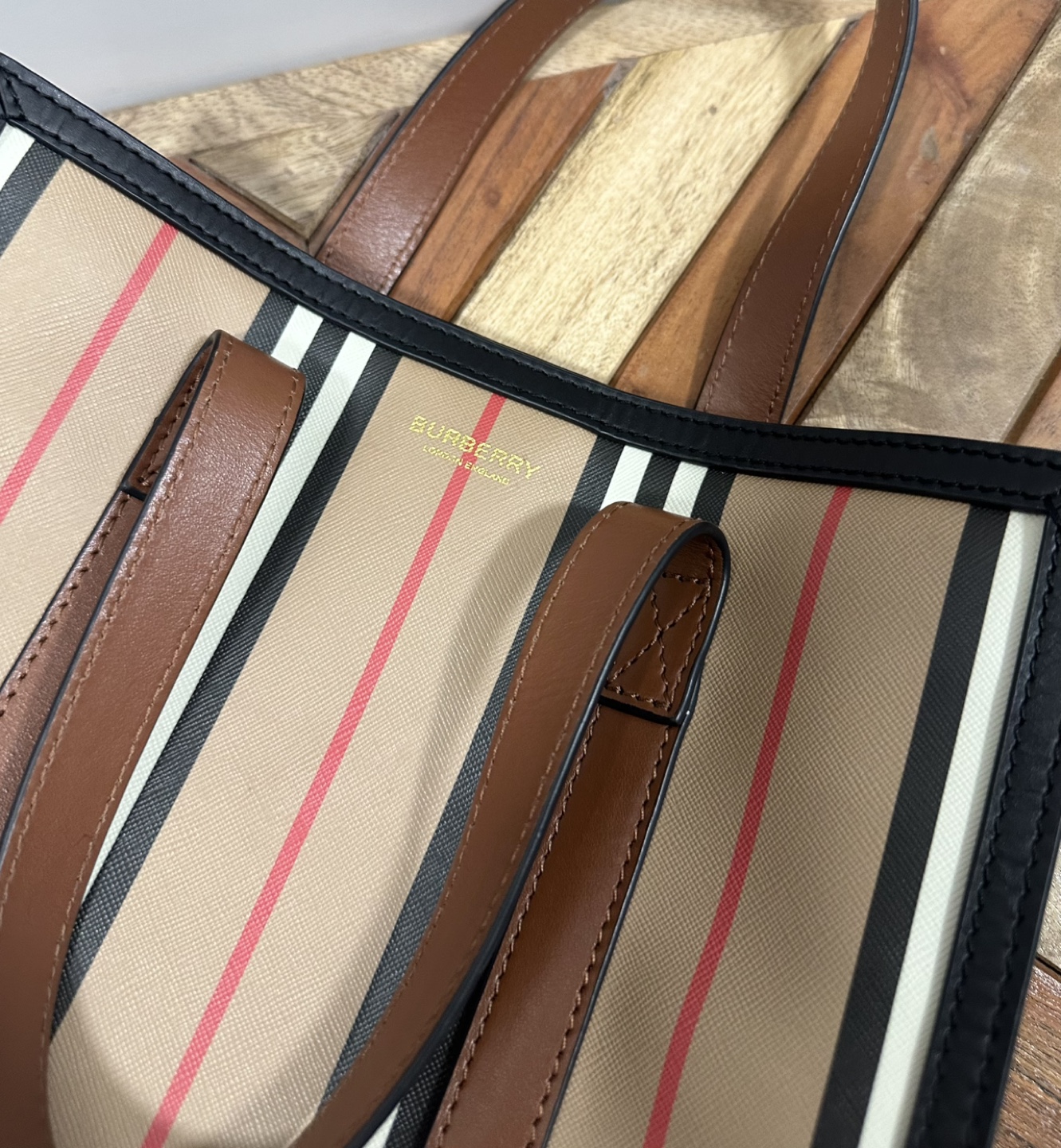 Burberry Striped Tote Bag - photo 3
