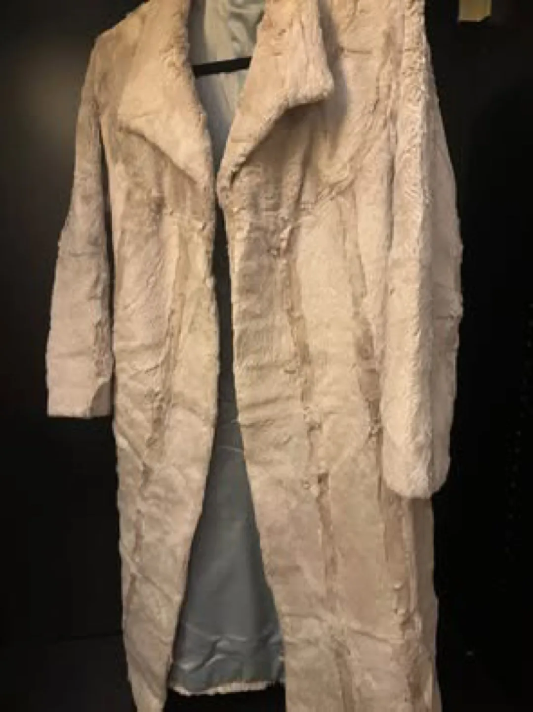 Long 100% real rabbit fur and 100% leather coat image indicator(2)