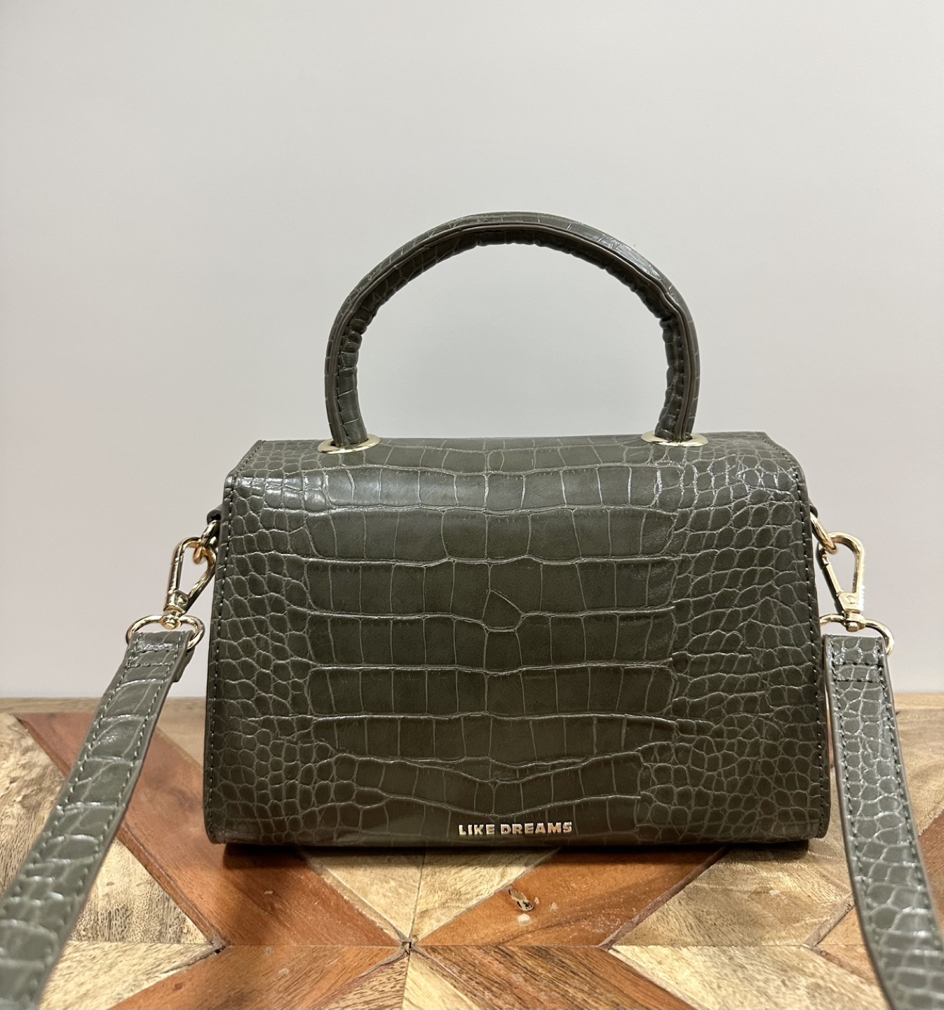 Like Dreams Olive Green Crocodile Handbag - photo 3