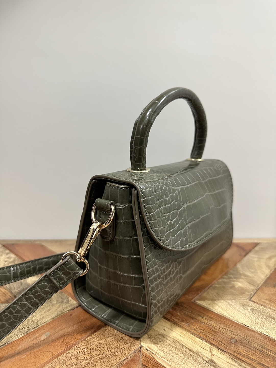 Like Dreams Olive Green Crocodile Handbag - photo 2