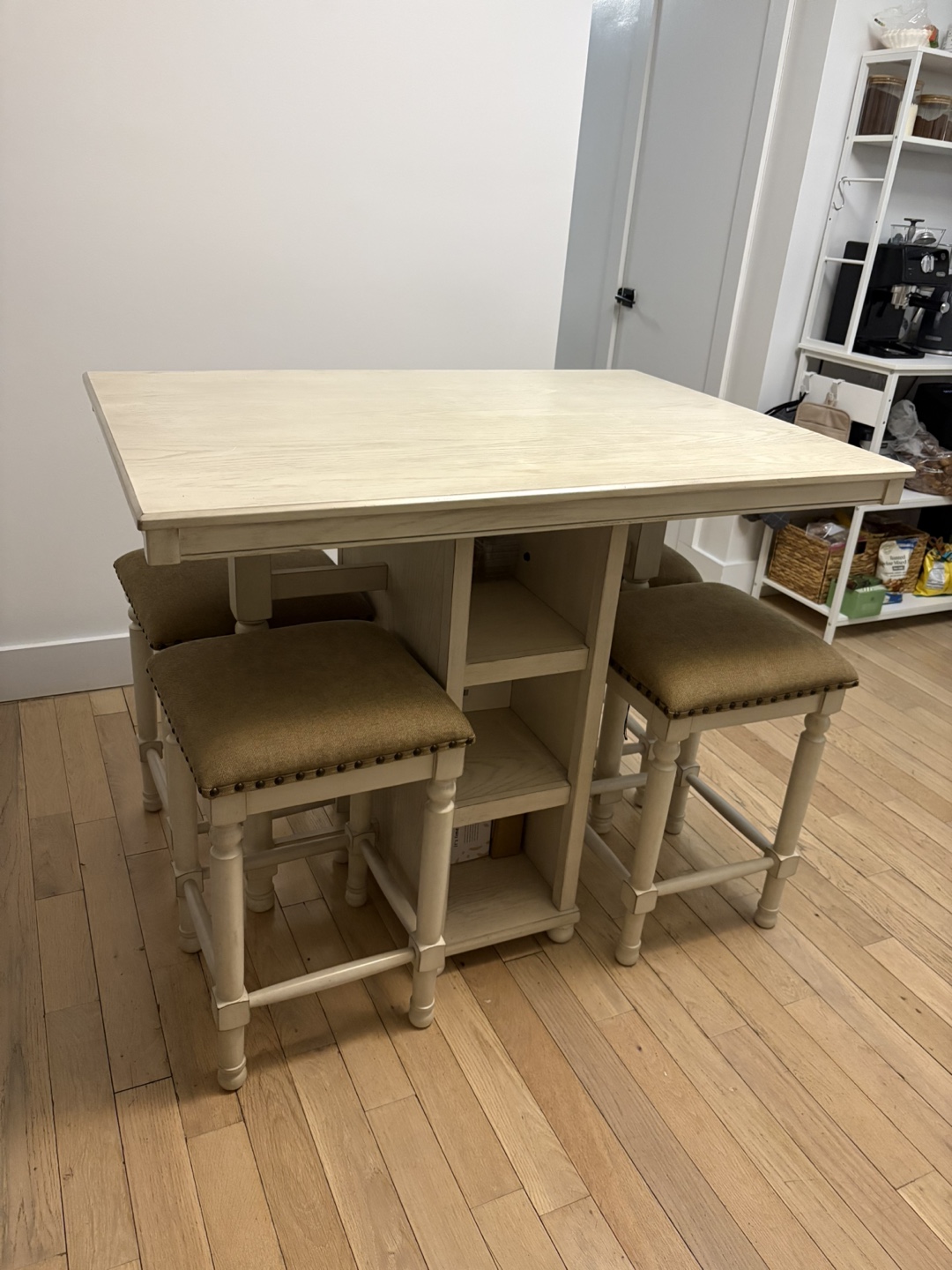 Kitchen Island Table Set with 4 Stools - photo 5