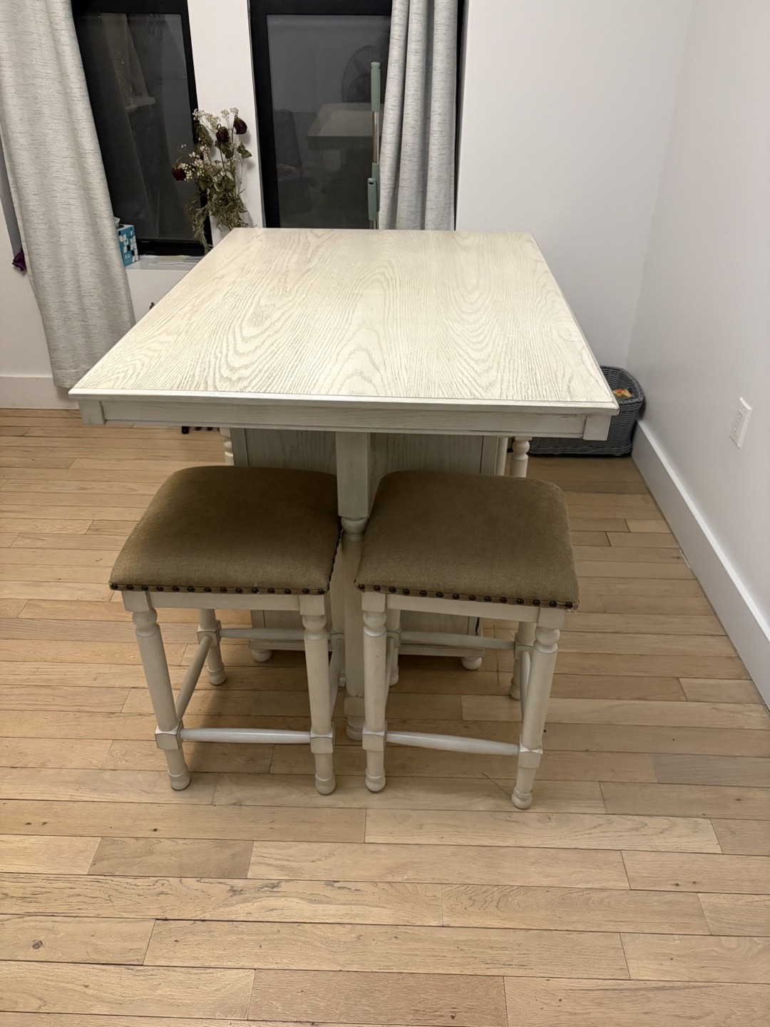 Kitchen Island Table Set with 4 Stools - photo 3