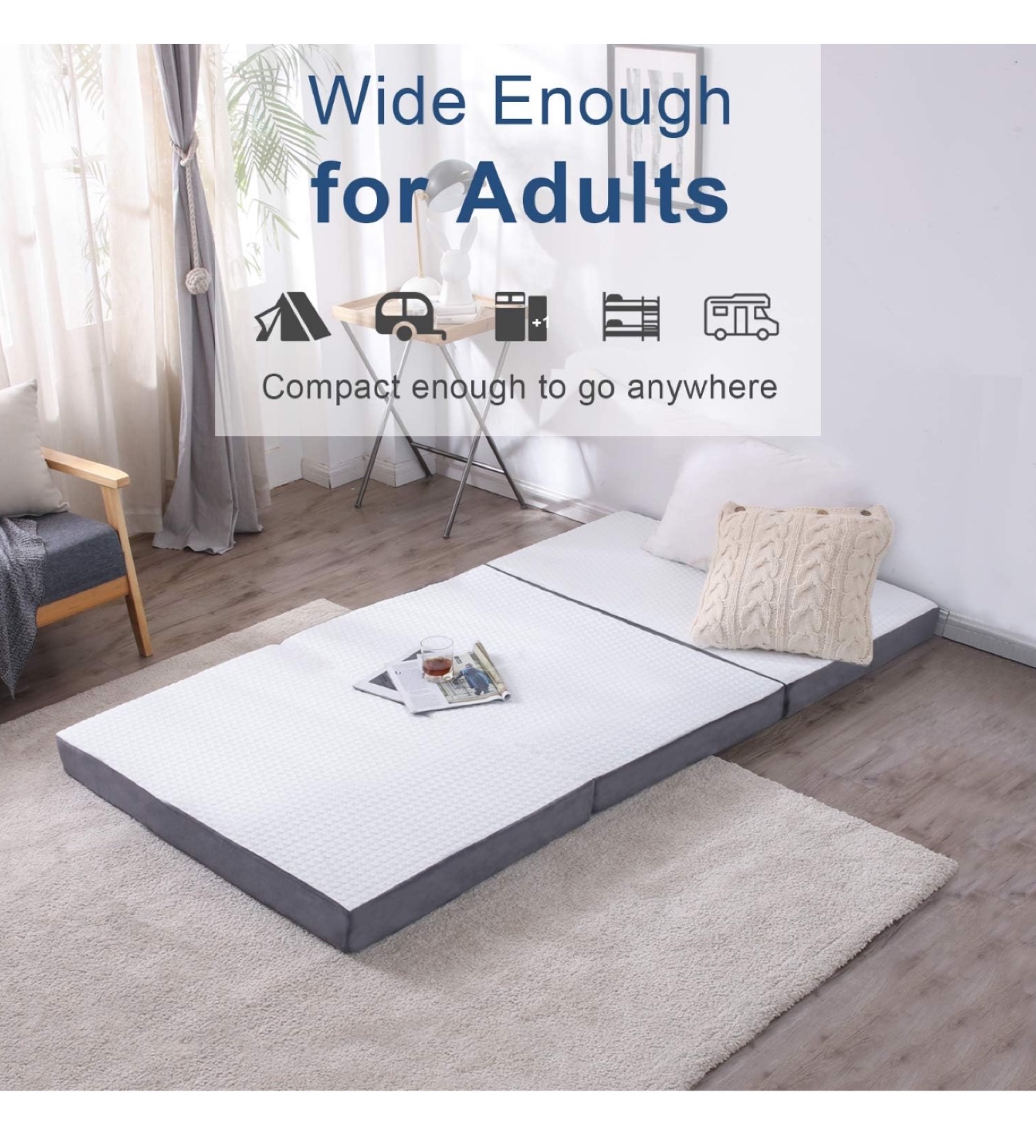Tri-fold Mattress - Hypoallergenic and Pressure Relief - photo 4