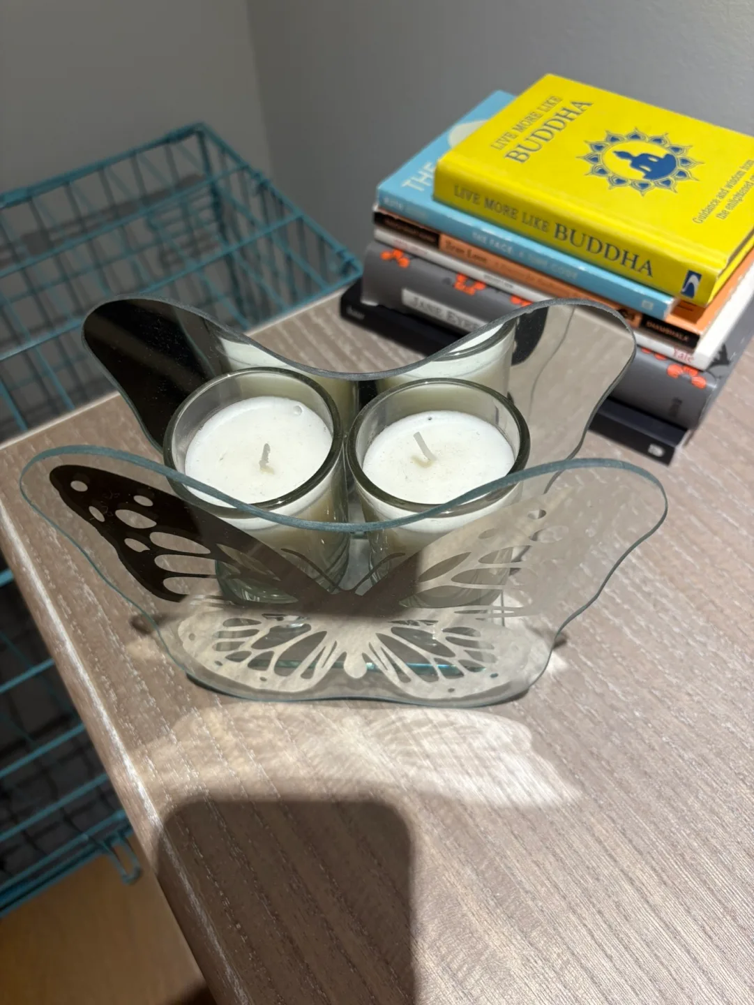 Double Votive Candle Holder, Butterfly Design image indicator(2)