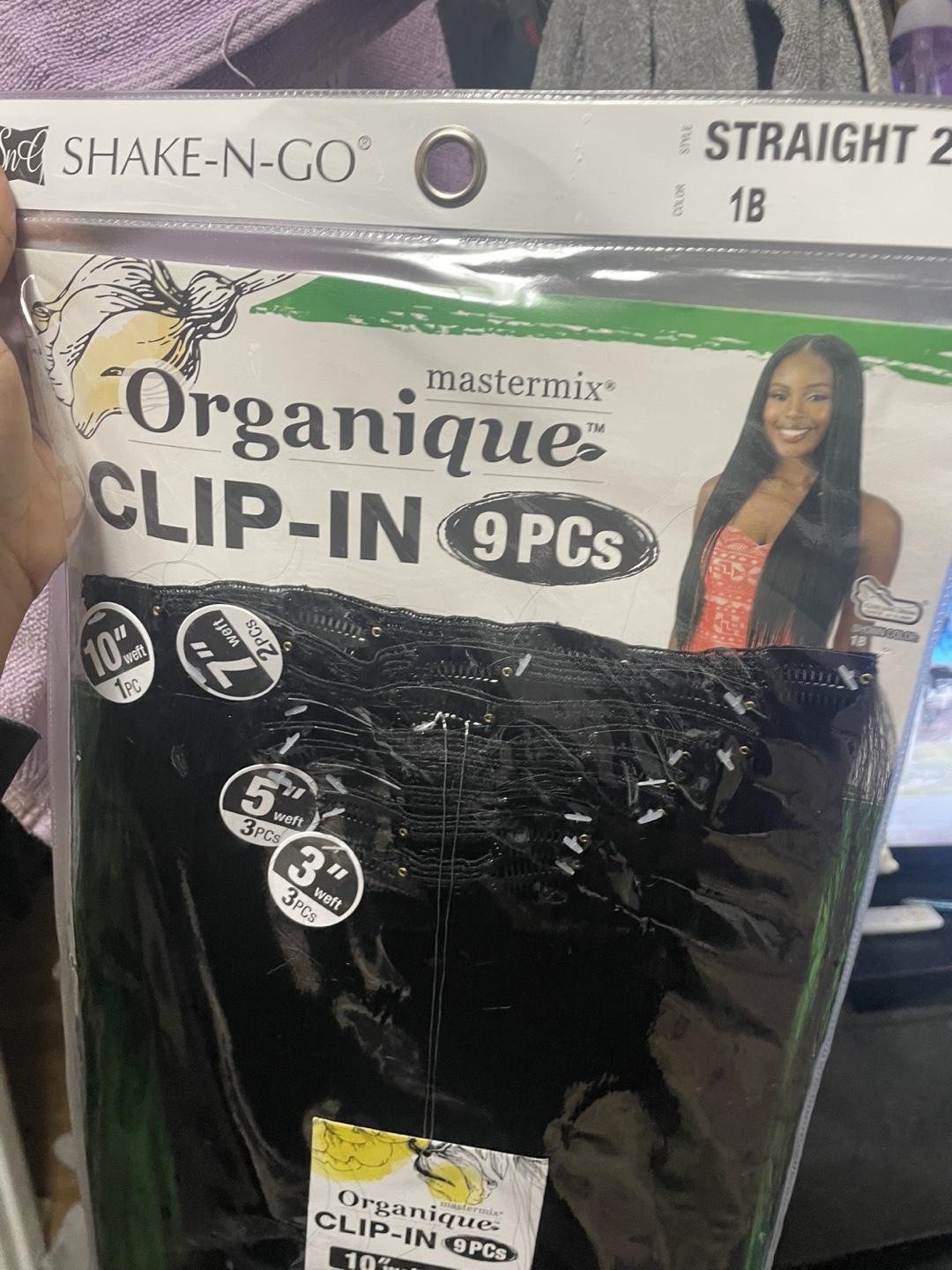 Organique Clip-In Hair Extensions - 9 Pieces - Straight 24" - 1B