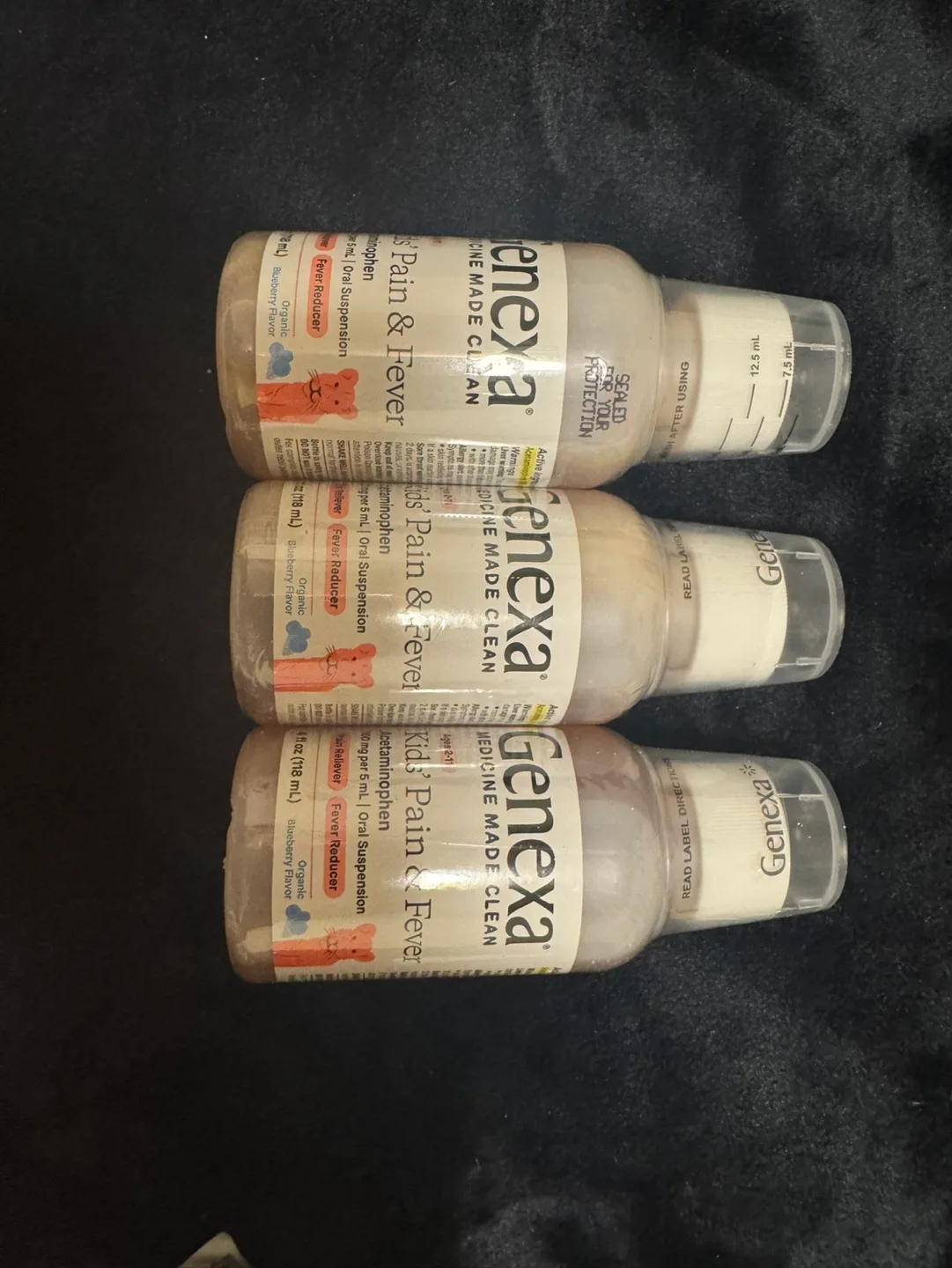Three Bottles of Genexa Kids' Pain & Fever thumbnail