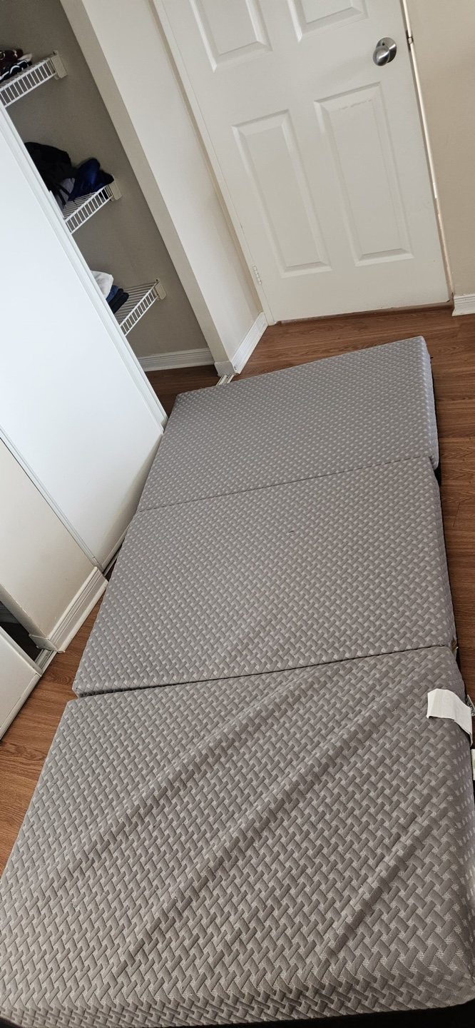 Tri-fold Mattress - Guest Bed - Portable - Grey