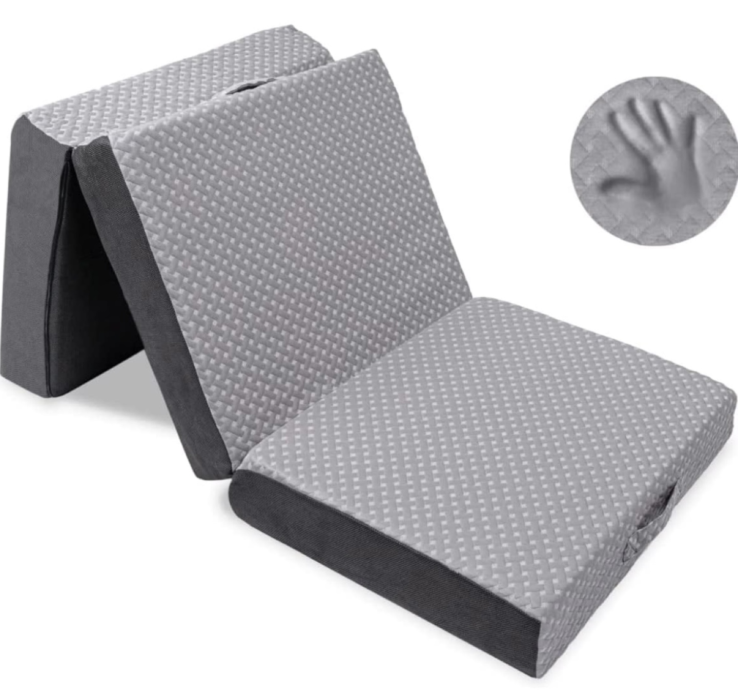 Tri-fold Mattress - Guest Bed - Portable - Grey - photo 4