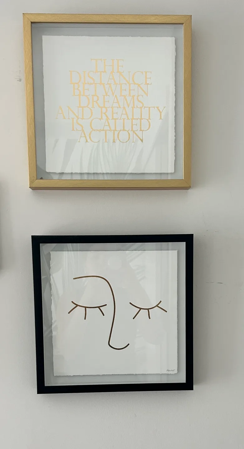 Set of Two Gold & Black Framed Prints thumbnail