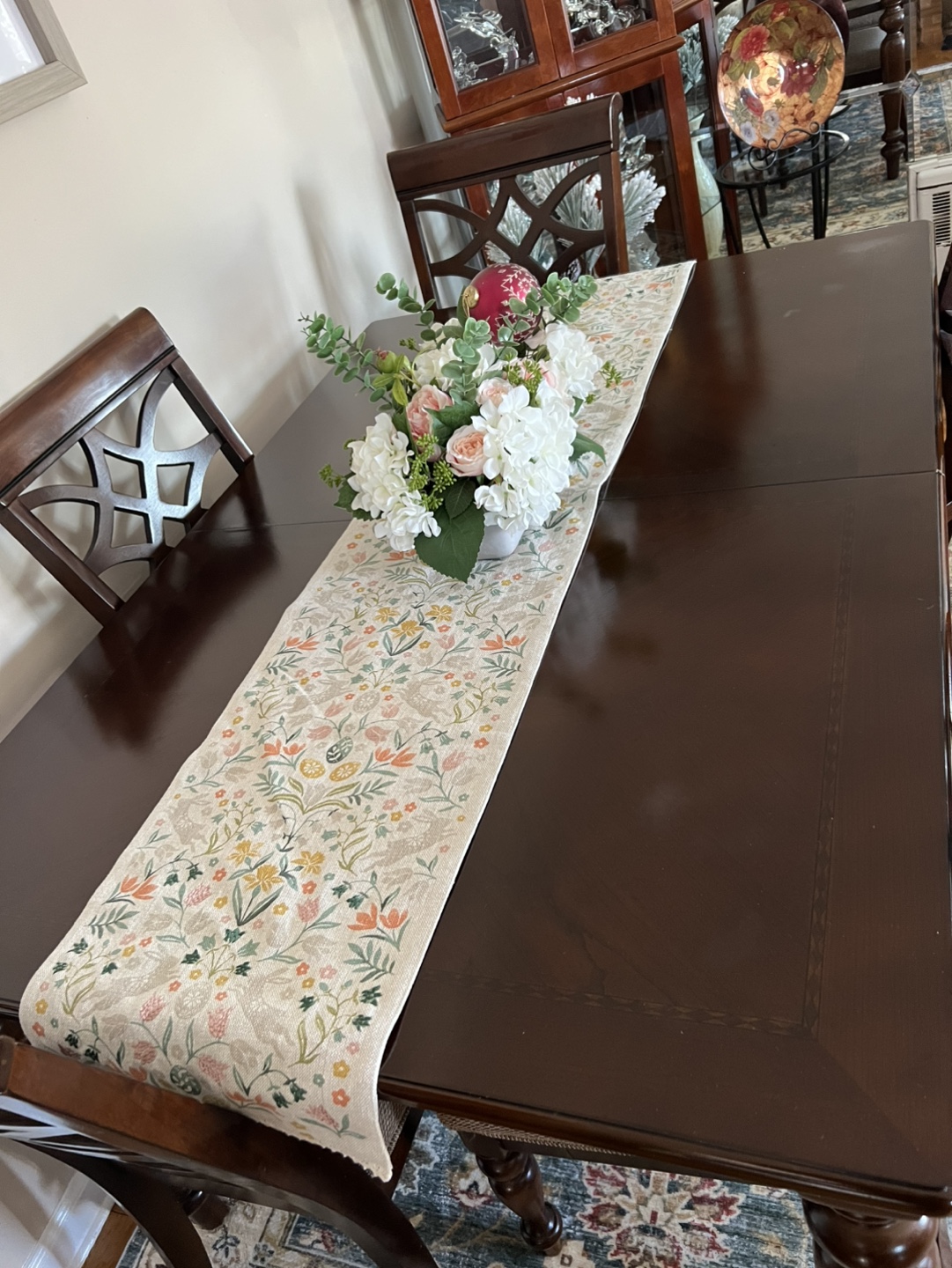 Dark Brown Wood Dining Table Set with 4 Chairs - photo 4