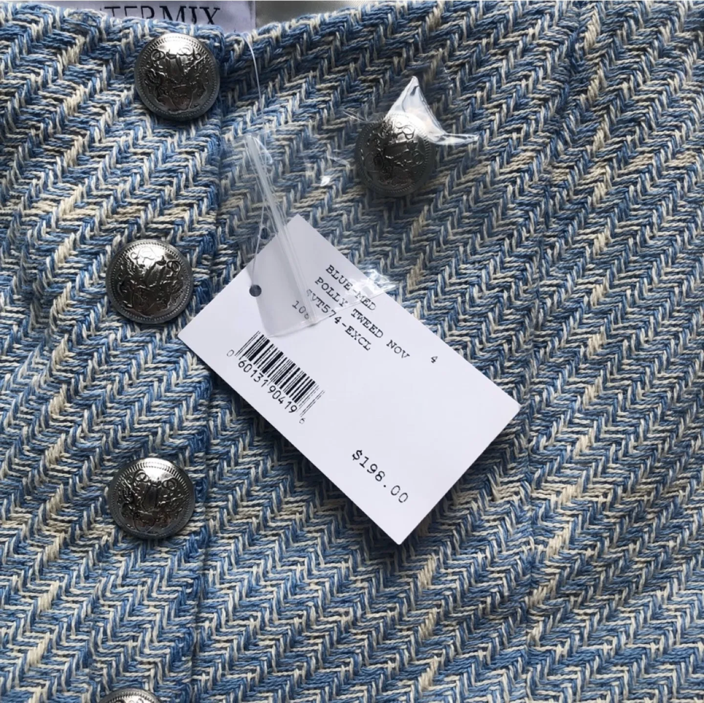 NWT INTERMIX | Tweed Top - US 4 image indicator(8)