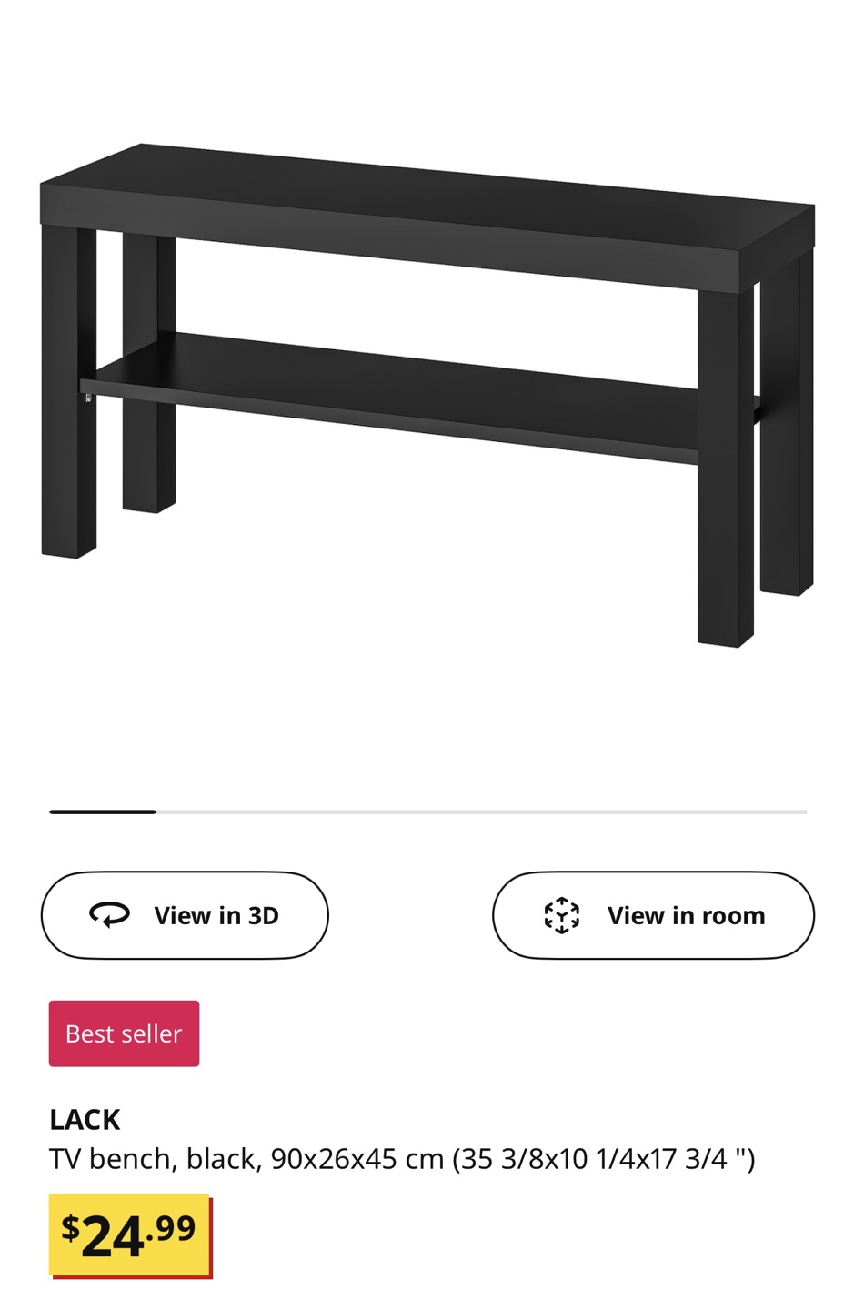 IKEA tv Bench - Black
