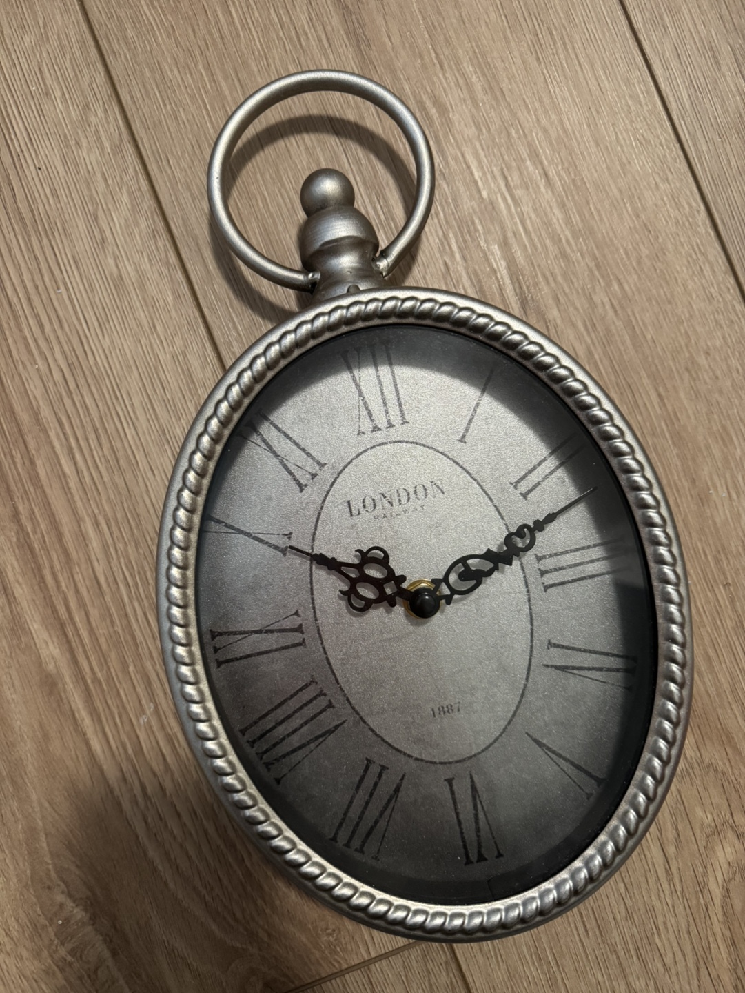Vintage style Silver Wall Clock