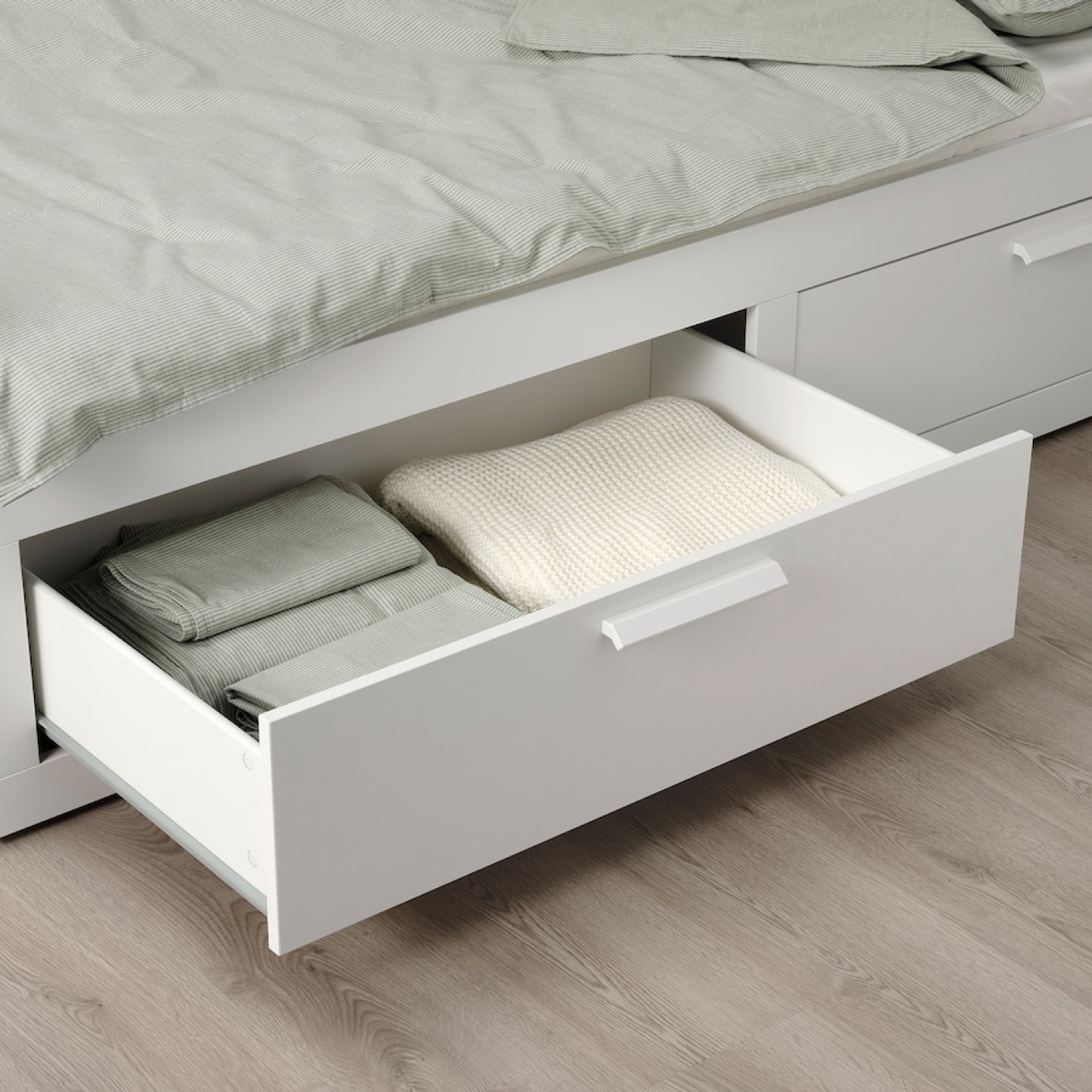Ikea Daybed frame with 2 drawers, white, Twin - photo 4