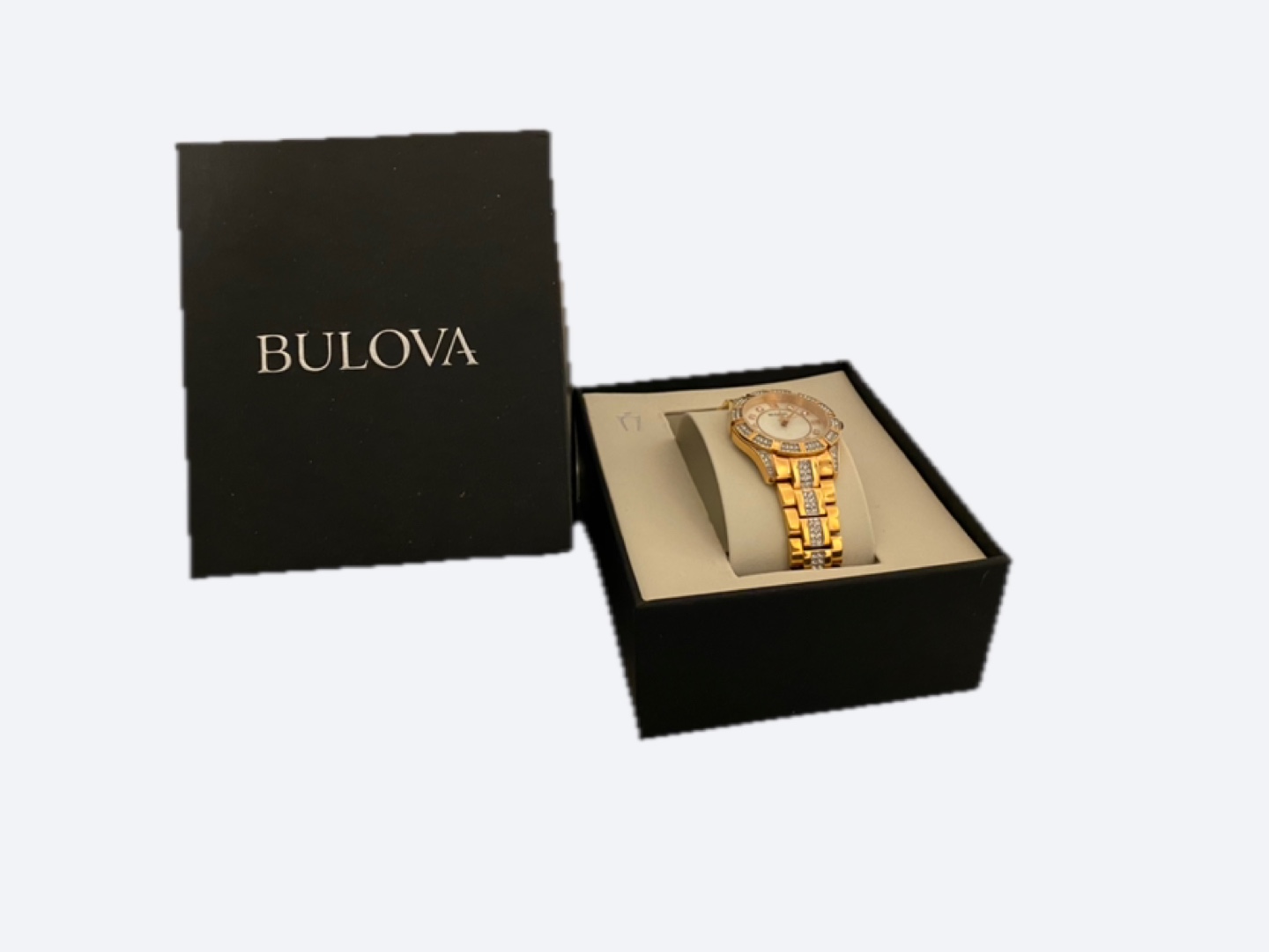 Bulova Women's Rose Gold Watch with Crystals - Brand New in Box