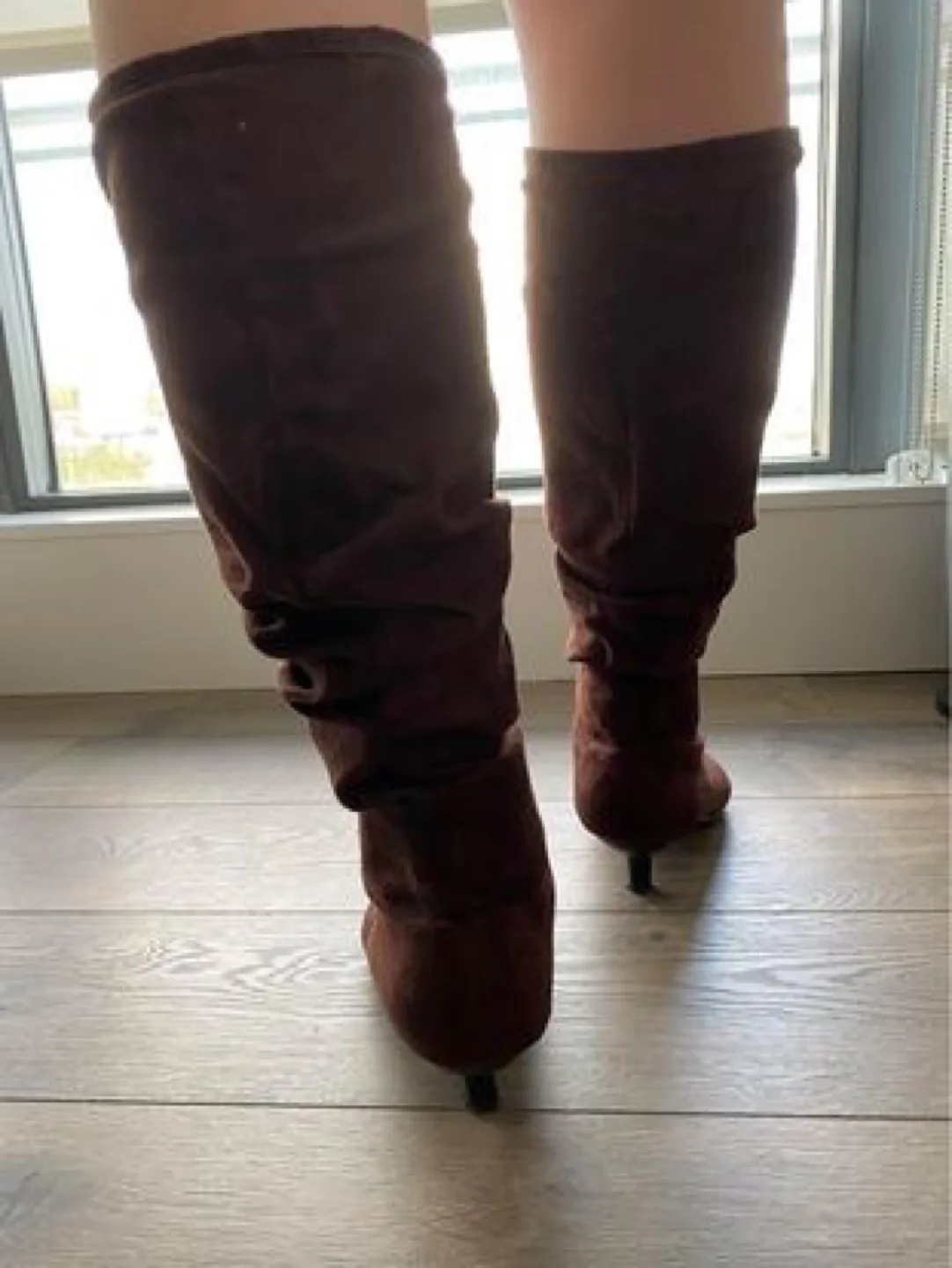 Brown Suede Slouch Boots image indicator(3)