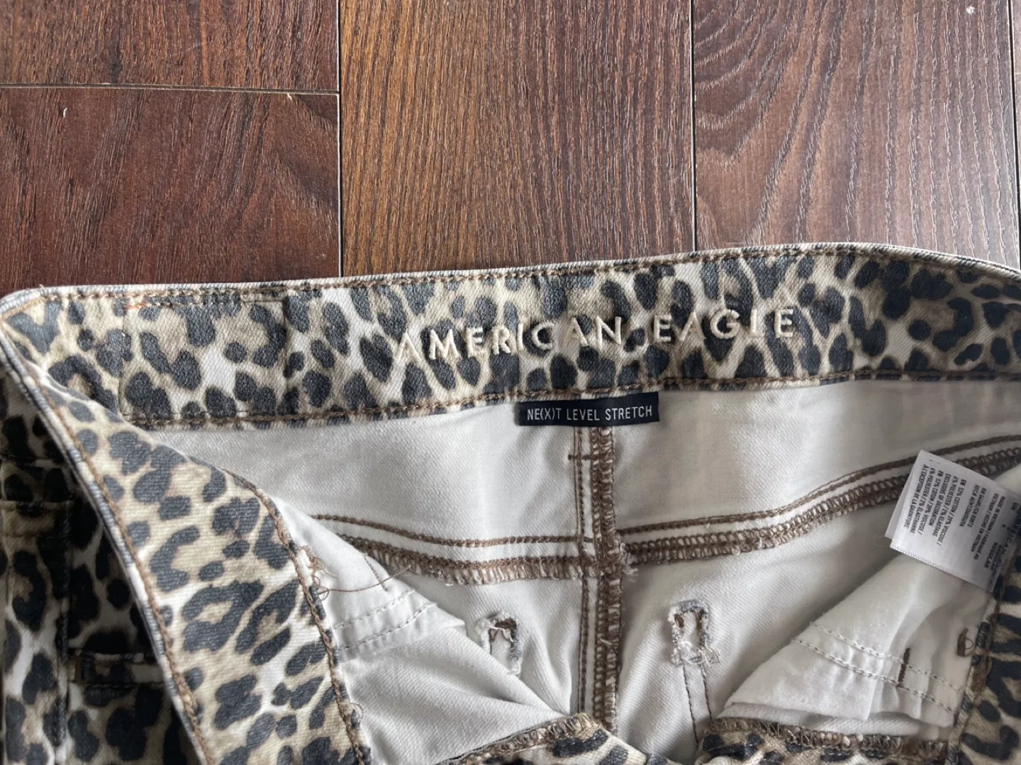 AE  Next Level Stretch Leopard Print Jeggings - Size  0 image indicator(3)