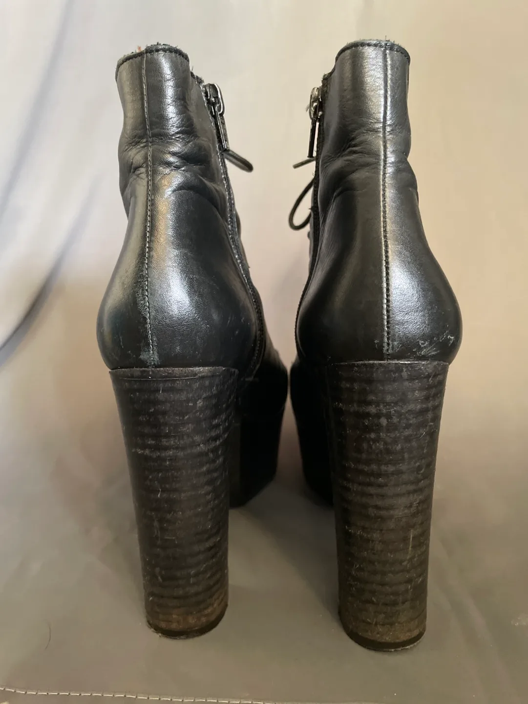 Leather Platform Boots made in Spain image indicator(4)