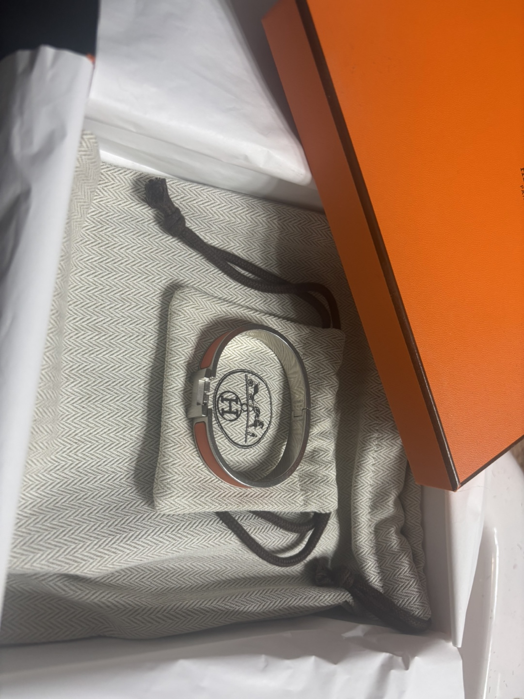 Hermes Clic H Bracelet - Orange Fruitè