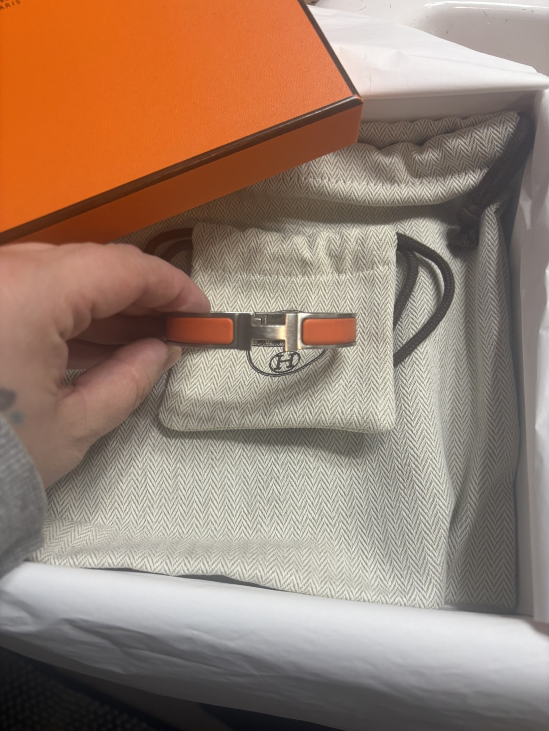Hermes Clic H Bracelet - Orange Fruitè - photo 2