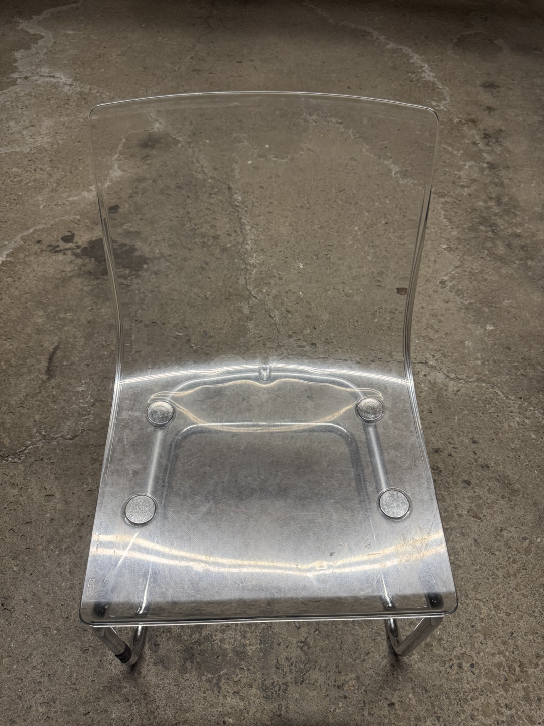 Clear Acrylic Chair with Chrome Legs