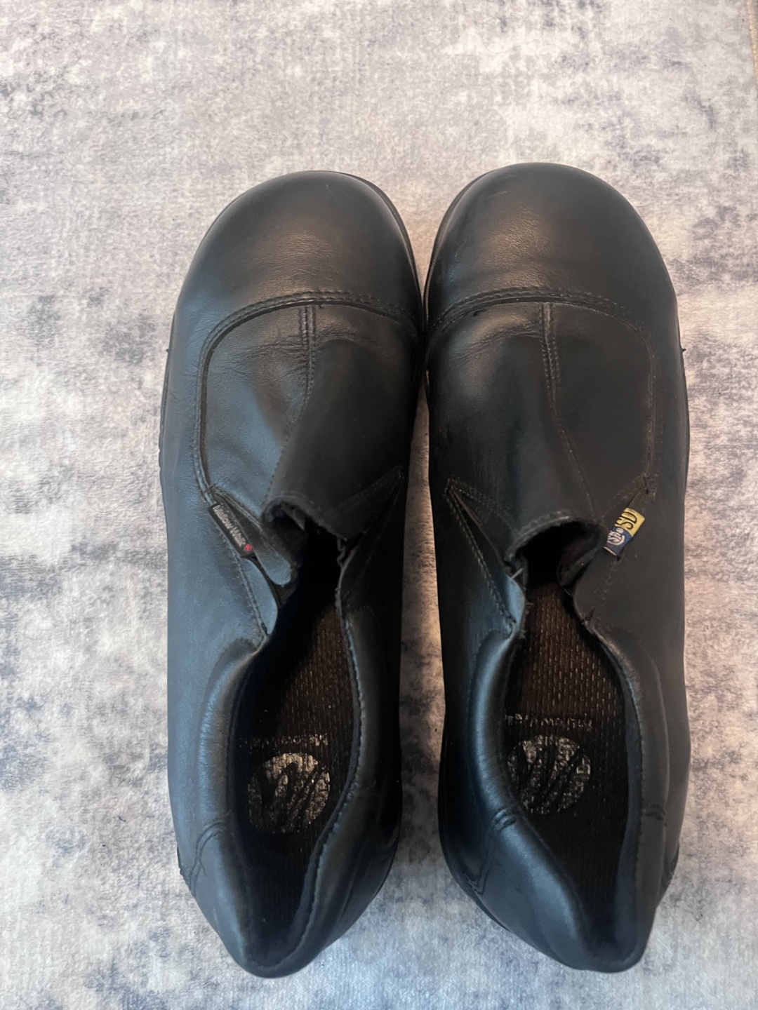 Women’s Mellow Walk Black Leather Slip-On Shoes - Size 9.5 - photo 3