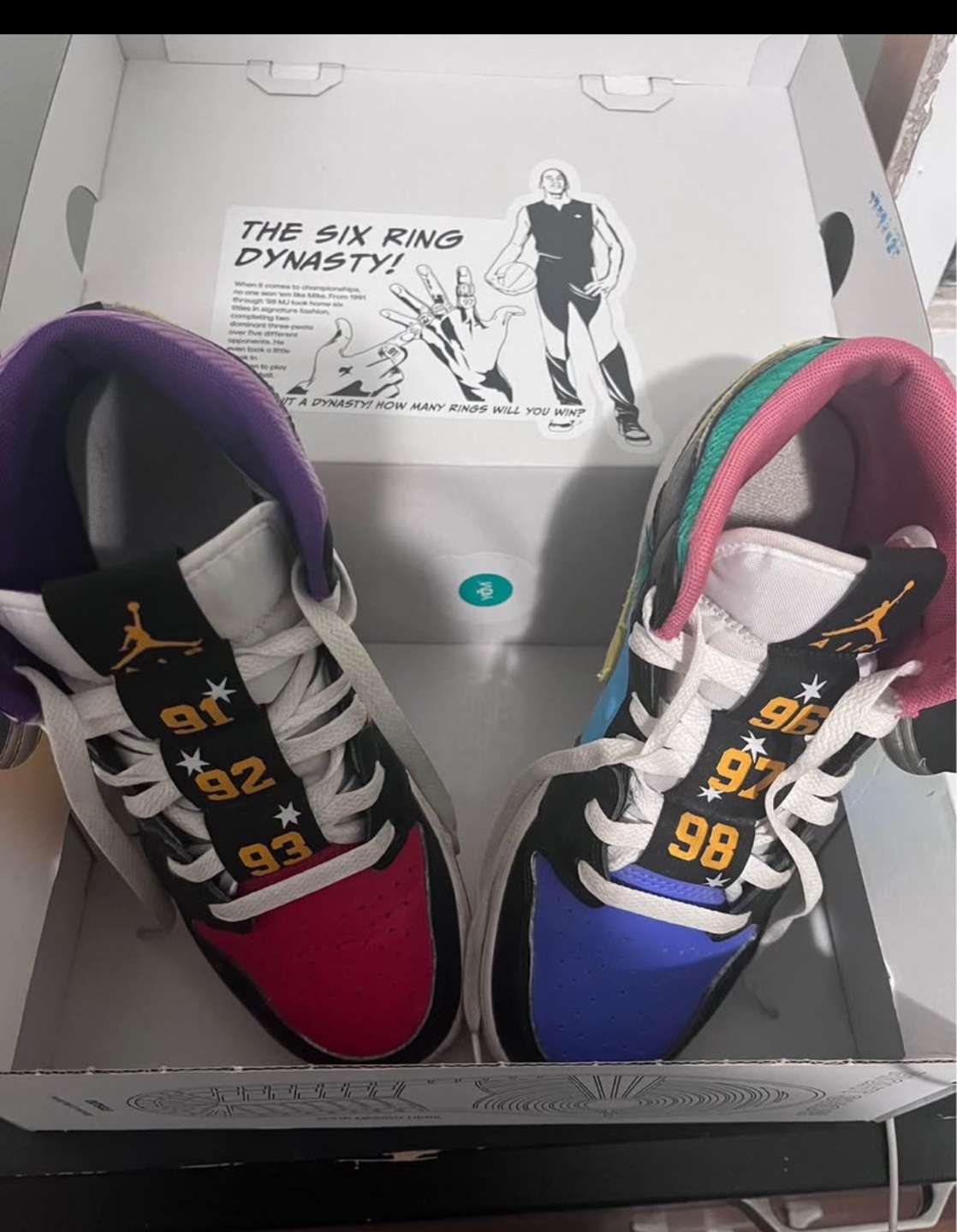 Jordan 1 Mid GS 'The Six Rings' Sneakers - Size 6Y - photo 4