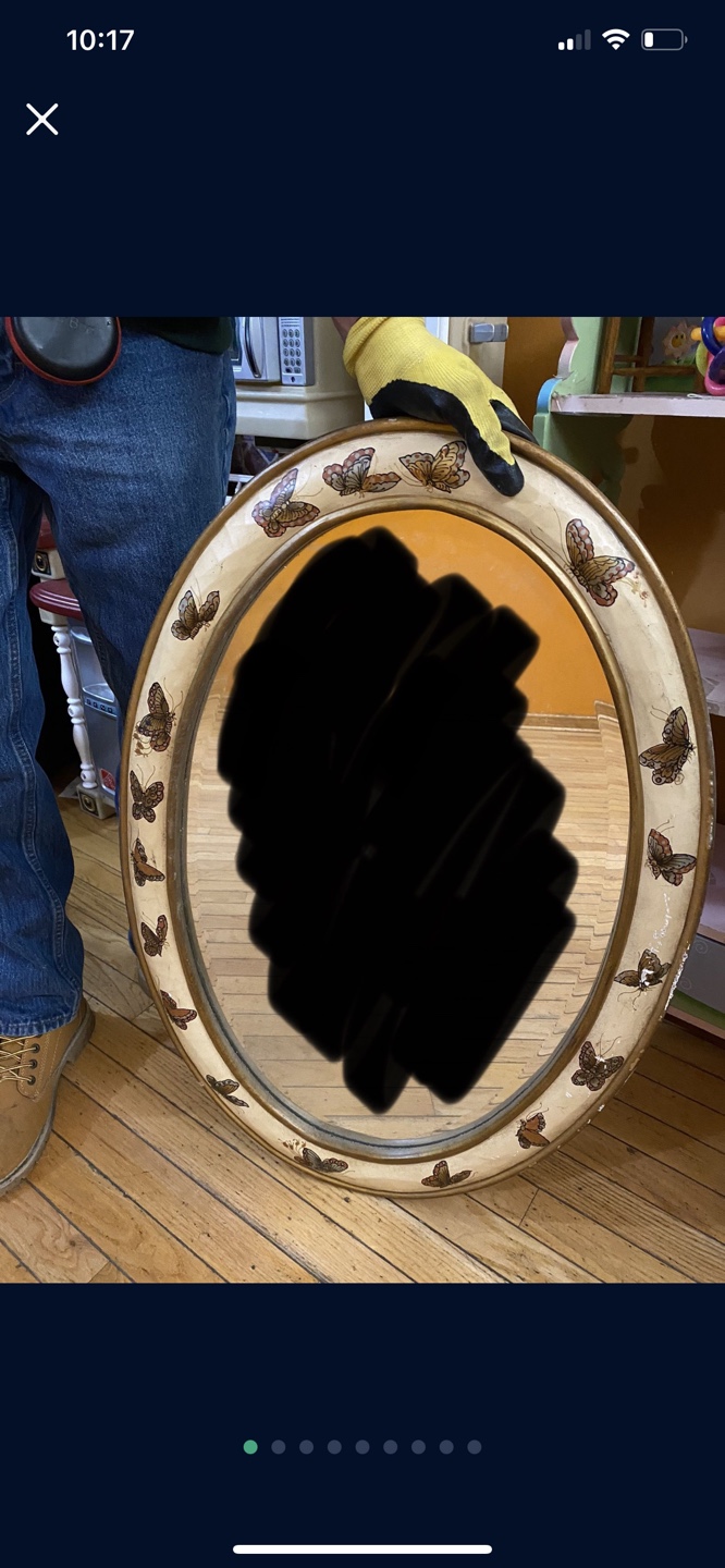 Butterfly Oval Mirror
