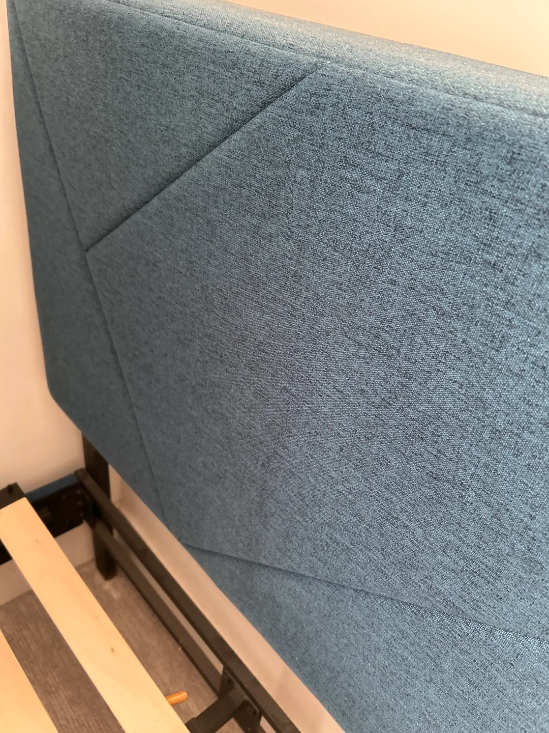 Twin-Size Teal Upholstered Bed Frame image indicator(3)