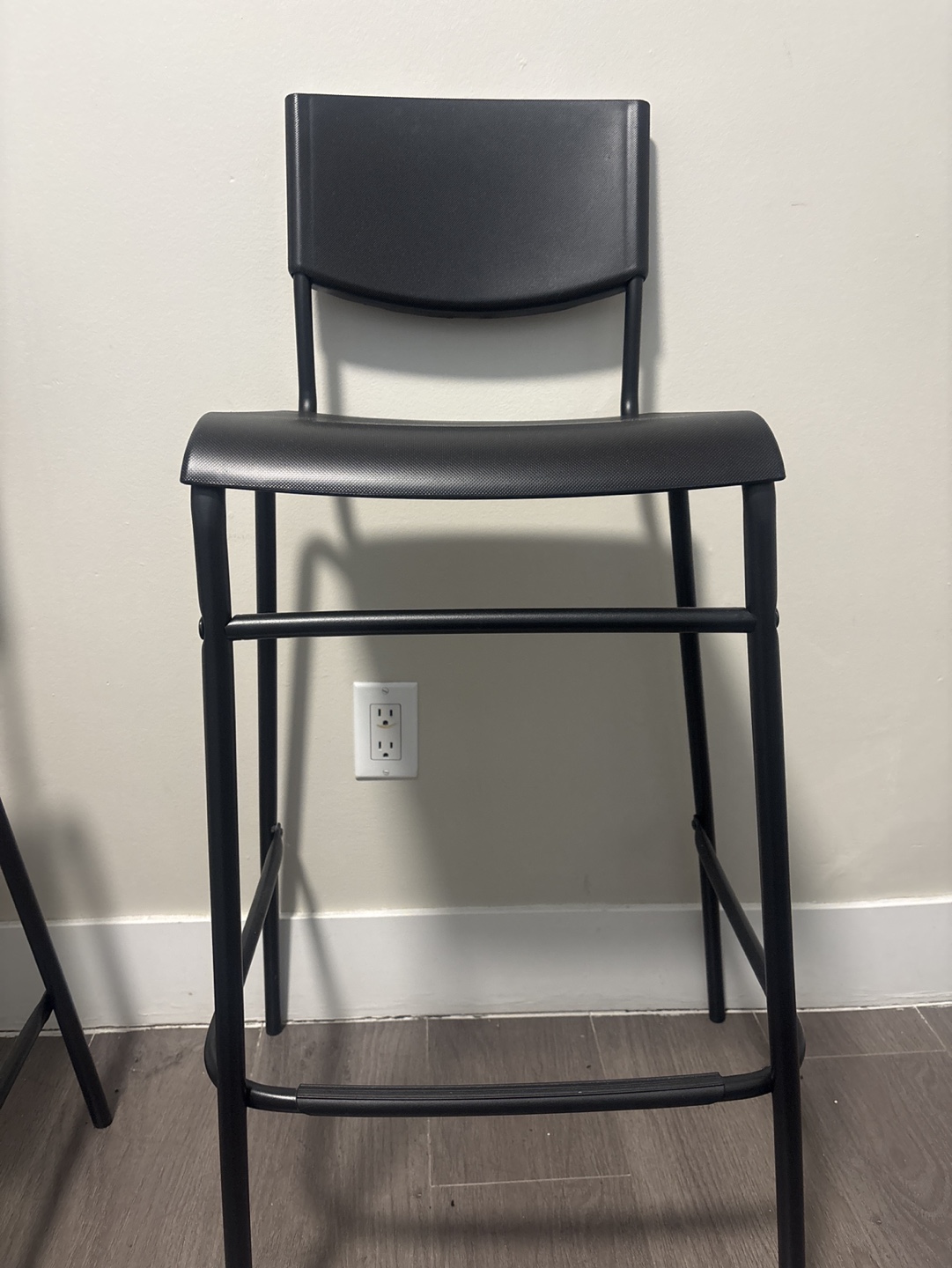 Black Metal Counter Stool