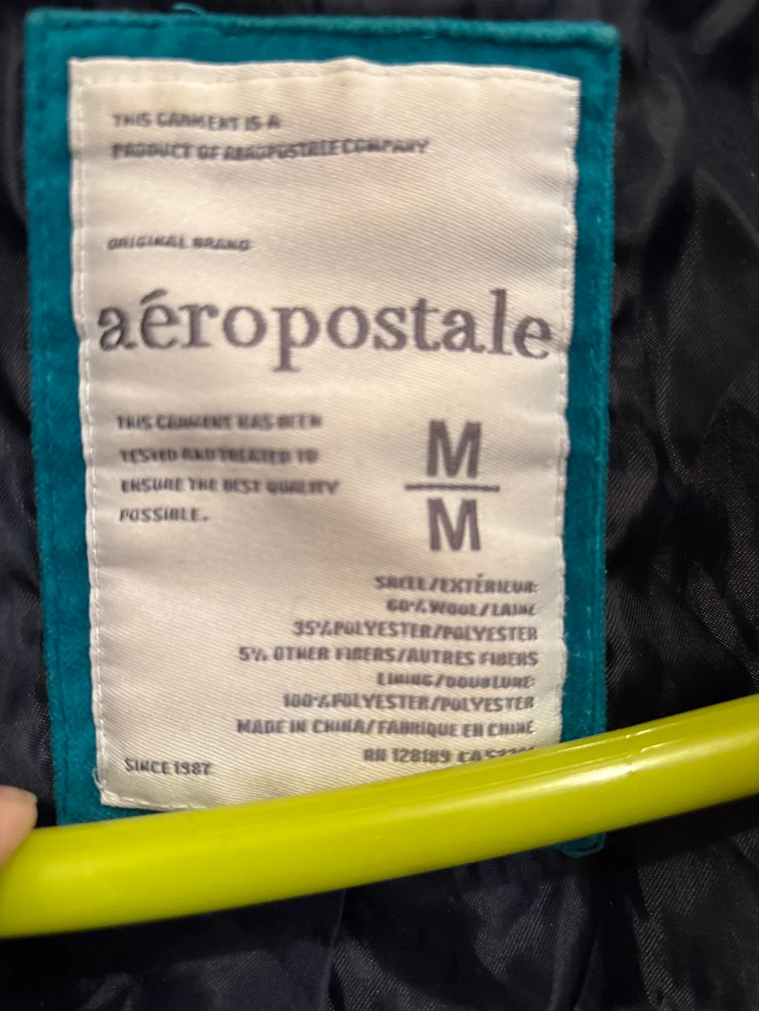 Women's Aeropostale Plaid Peacoat Size Medium image indicator(2)