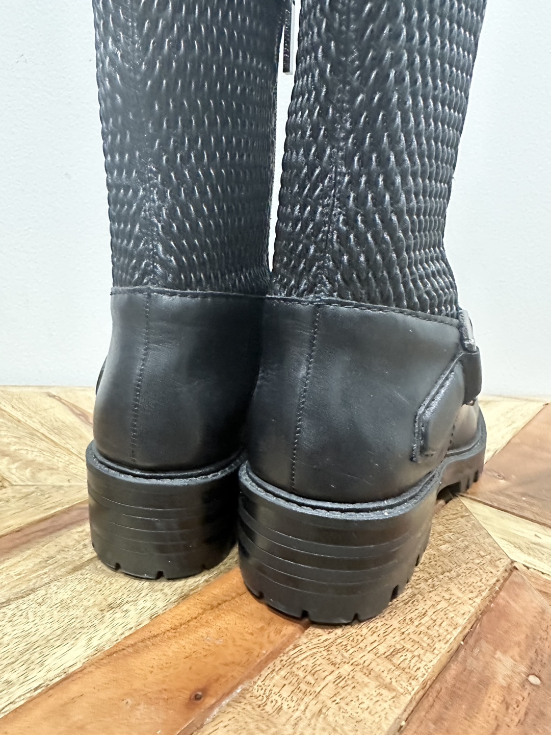 Kendall + Kylie Black Leather Knee-High Boots - Size 7M - photo 4