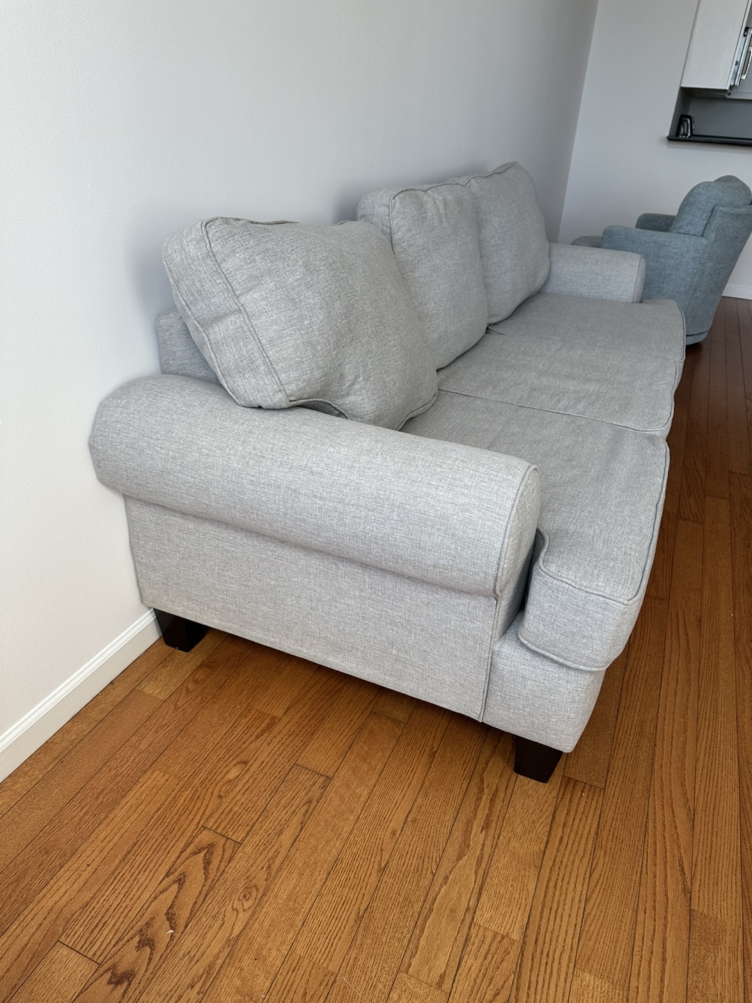 Light Gray Fabric Sofa - photo 4