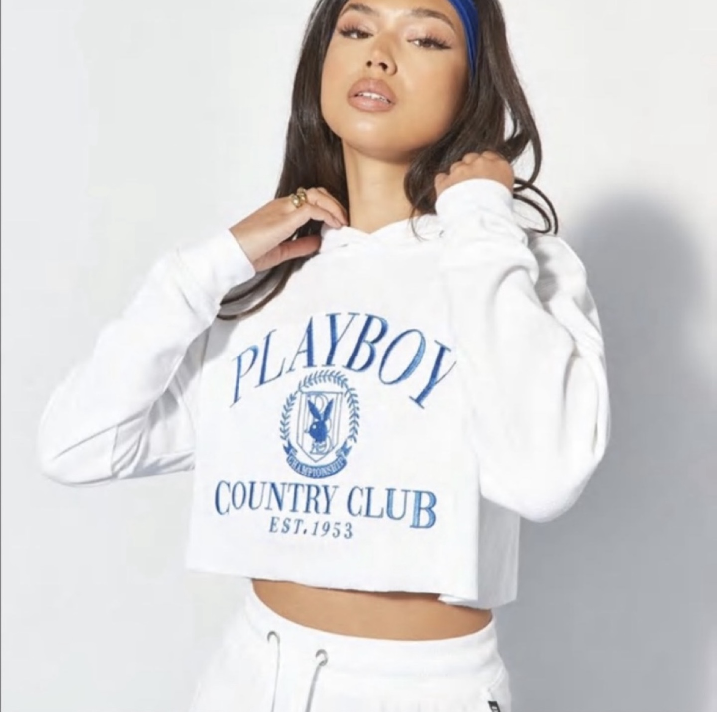 Playboy Country Club Cropped Hoodie