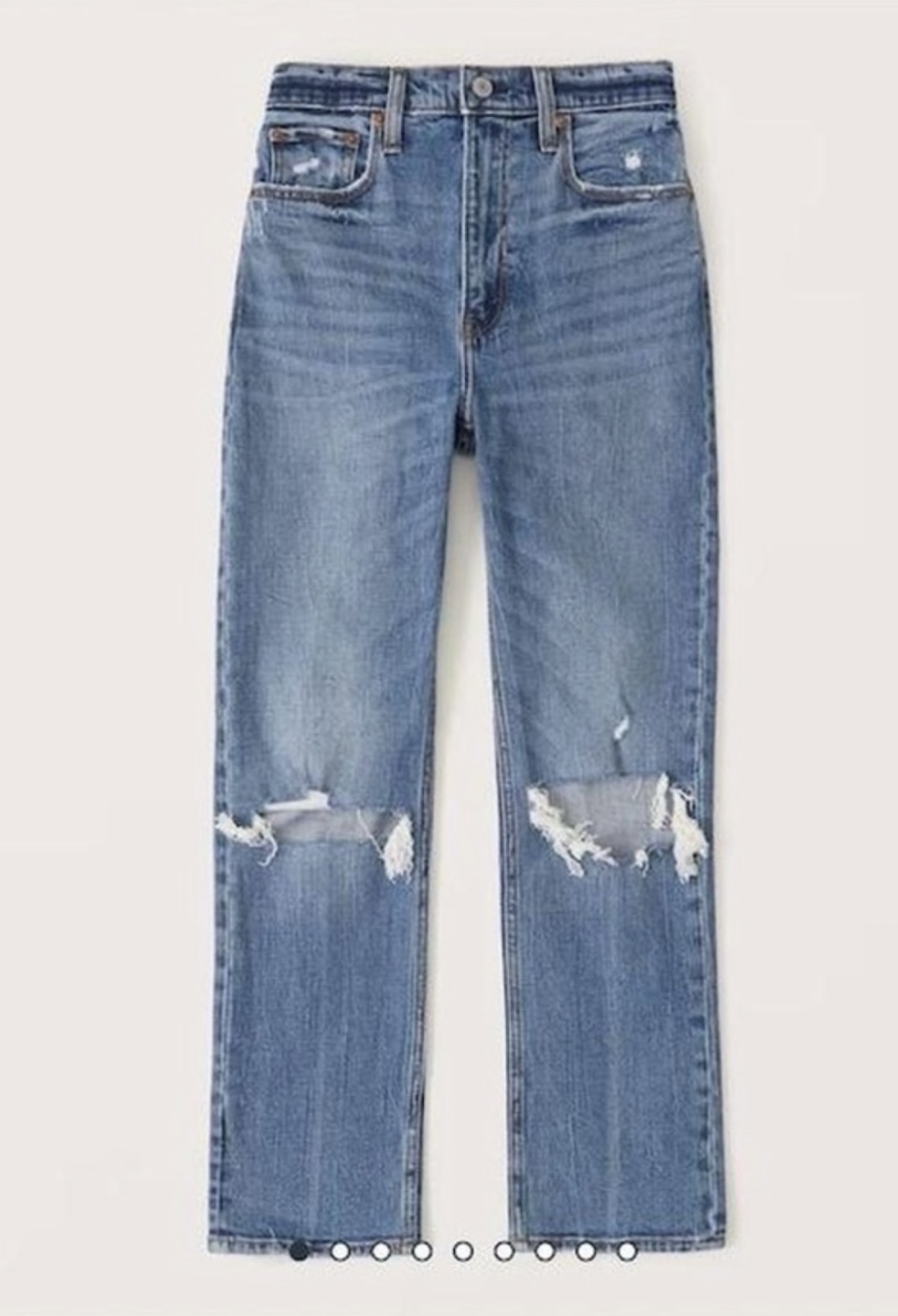 Abercrombie & Fitch Curve Love Ultra High Rise Straight Jeans